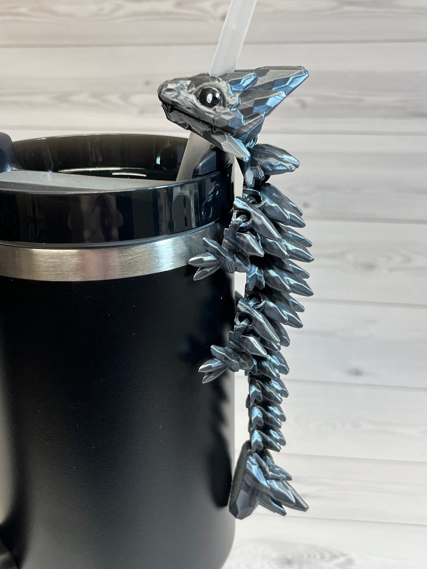 Dragon Straw Buddy- Silver Forge Black
