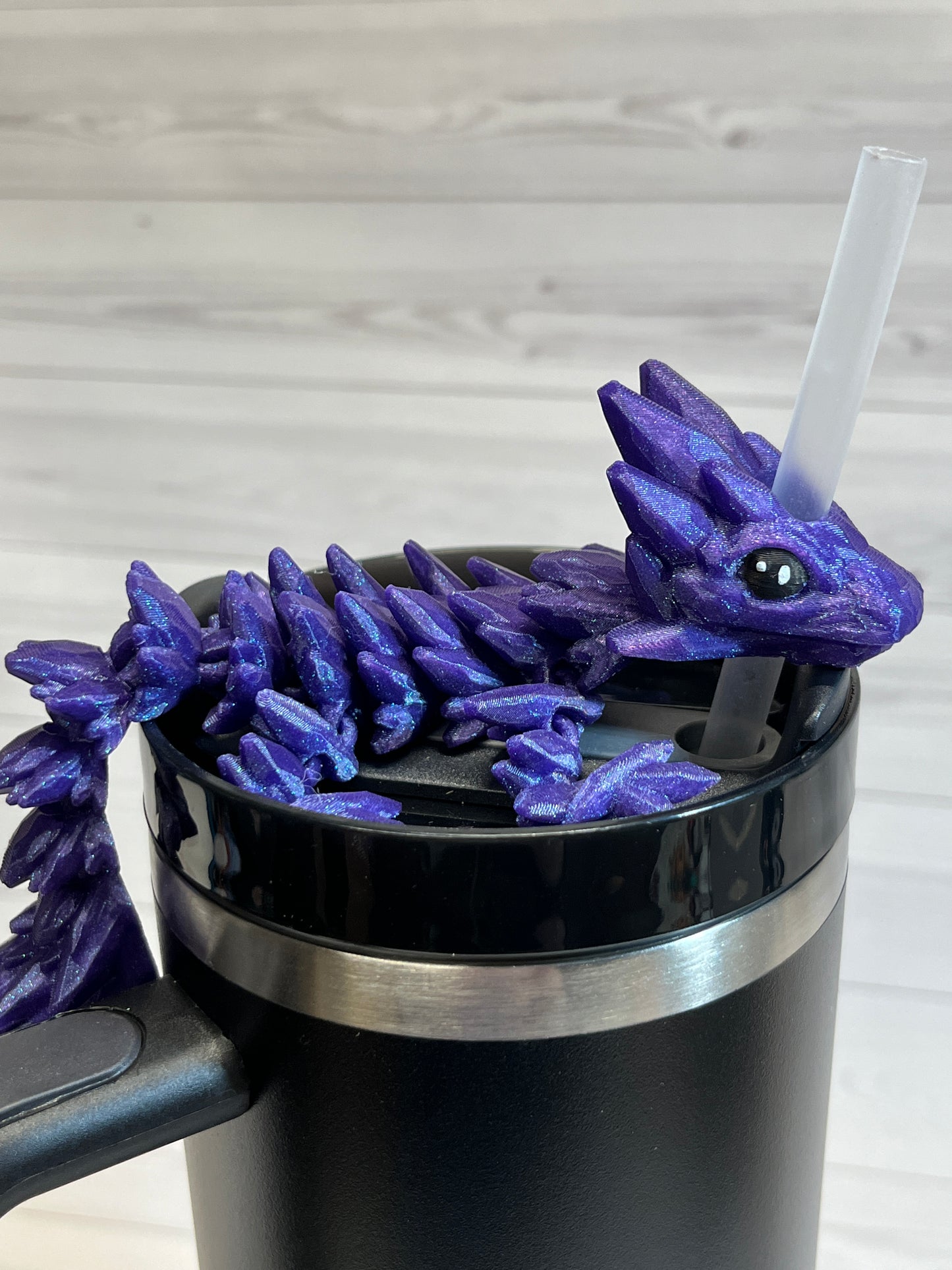 Dragon Straw Buddy- Galaxy Purple