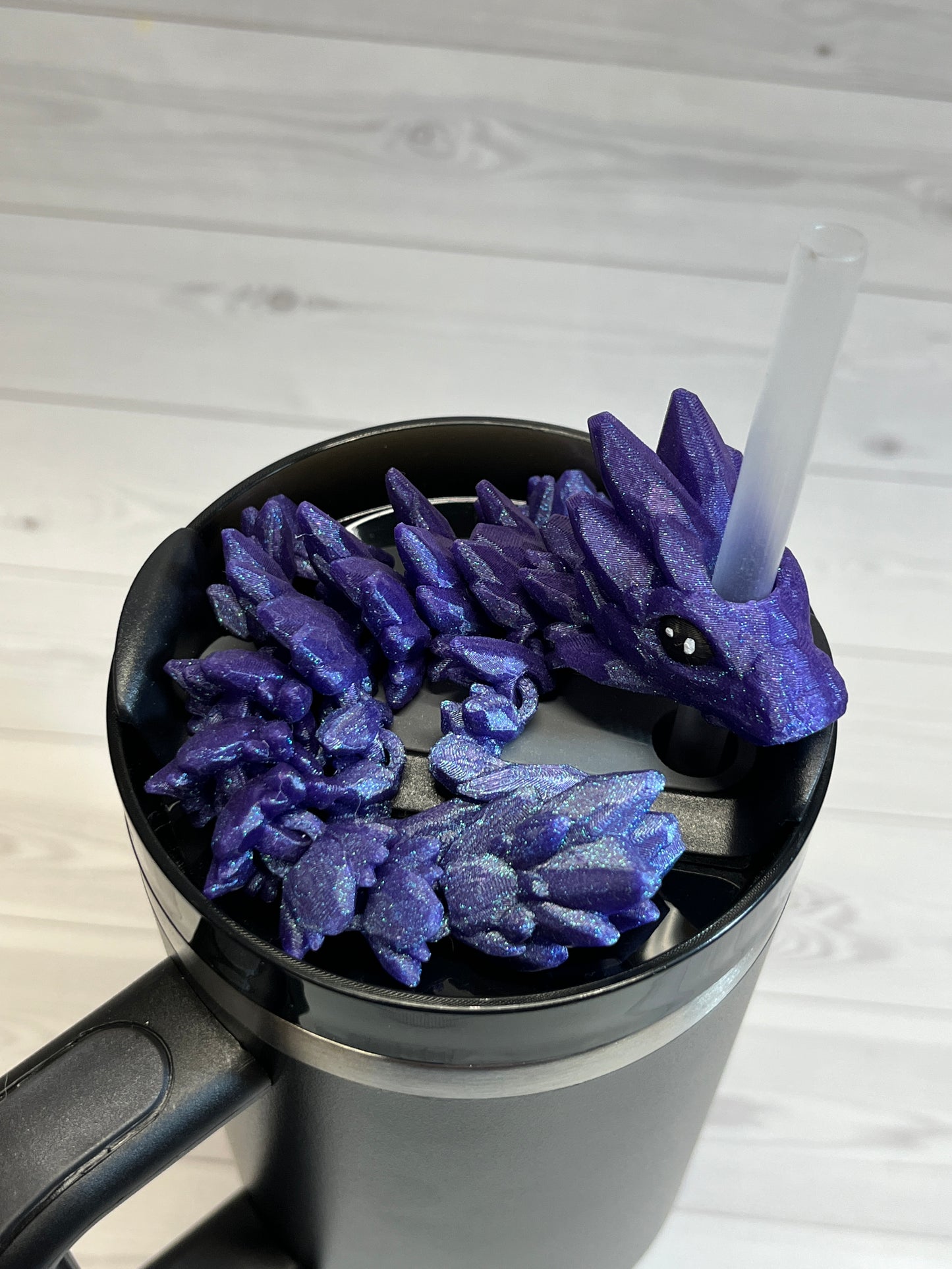 Dragon Straw Buddy- Galaxy Purple