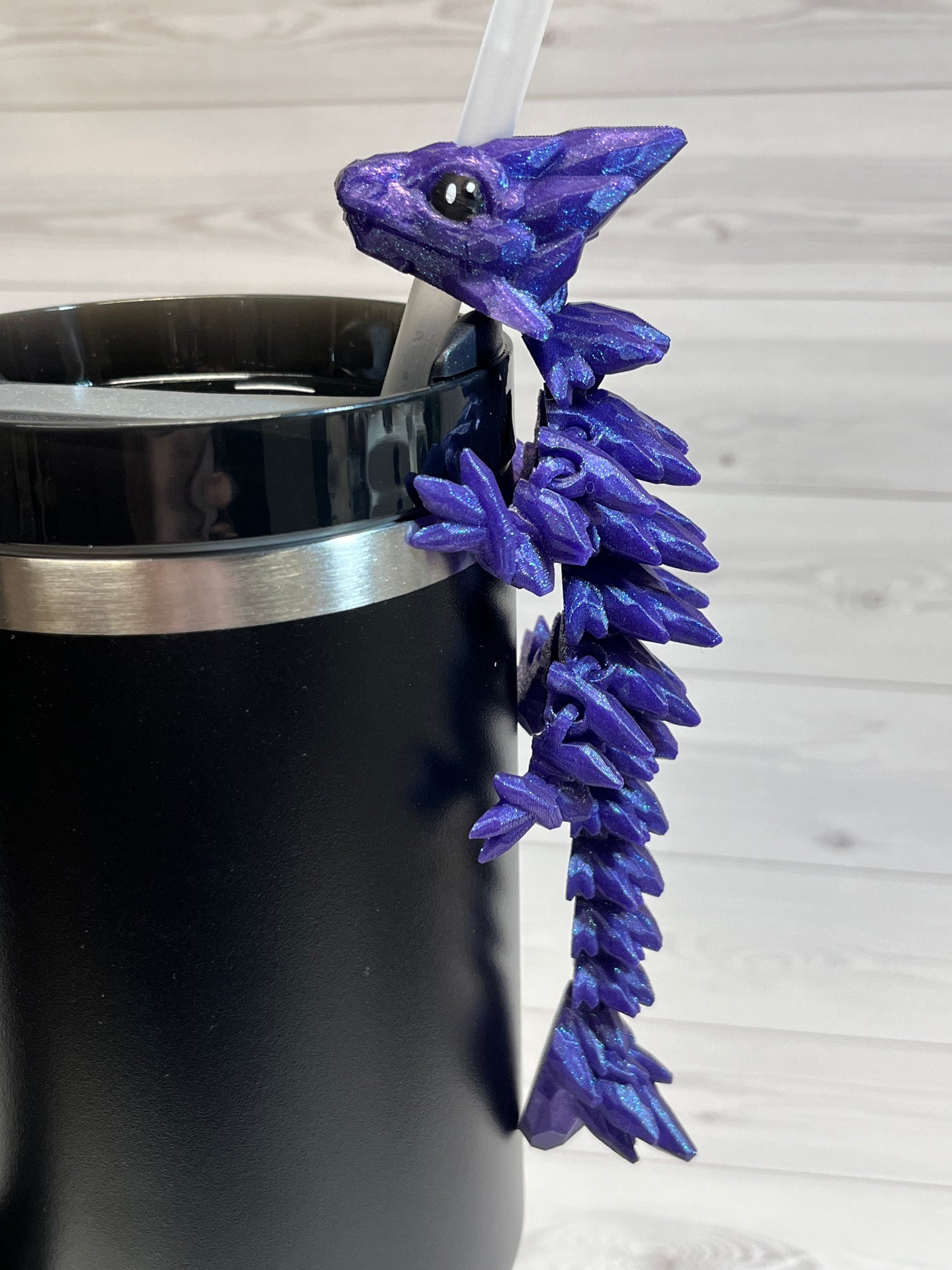 Dragon Straw Buddy- Galaxy Purple