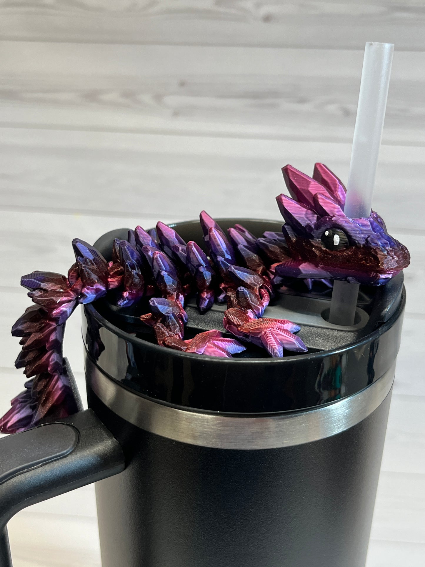 Dragon Straw Buddy- Trio red/purple/blue