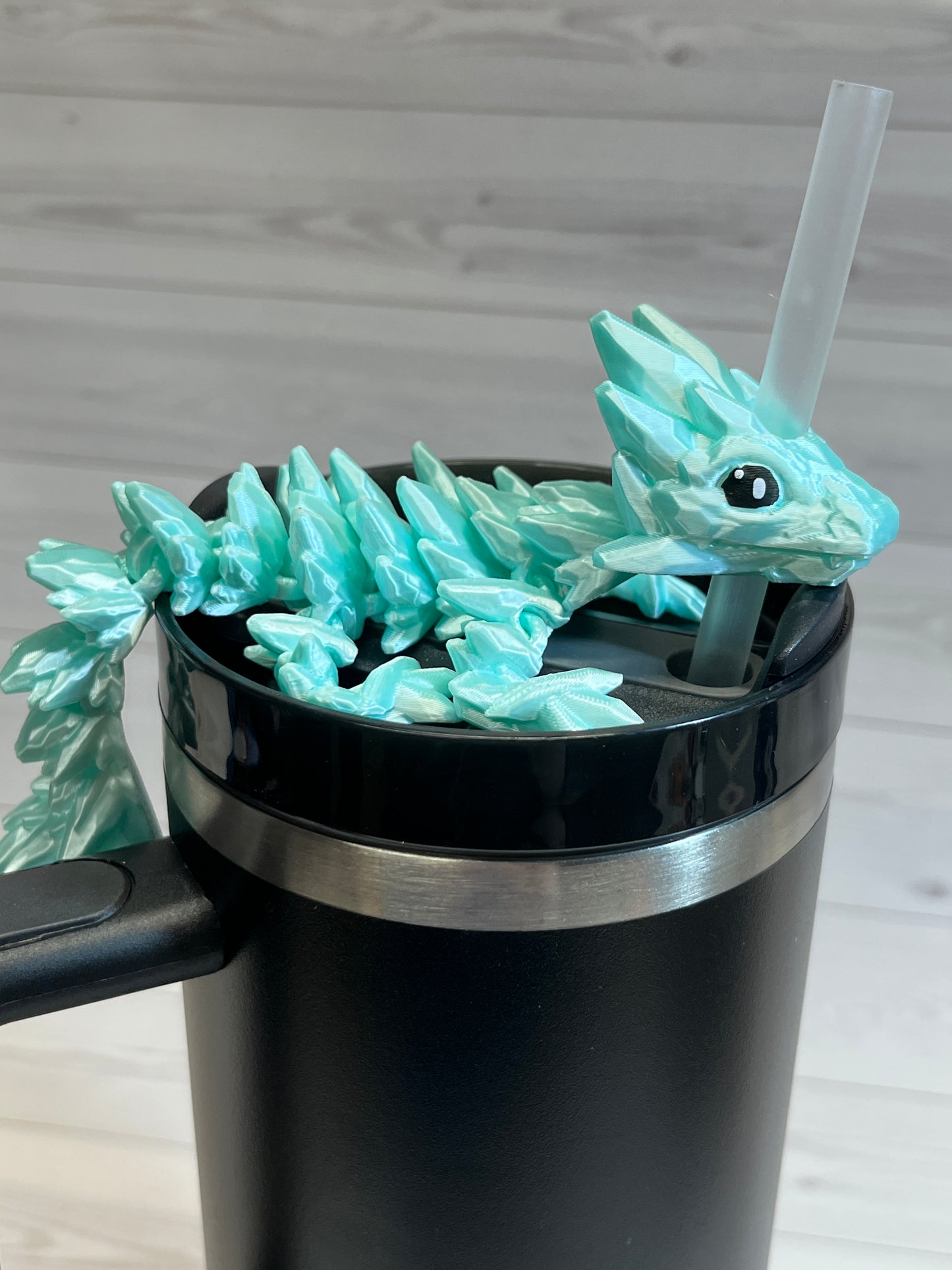 Dragon Straw Buddy- Silk Cyan
