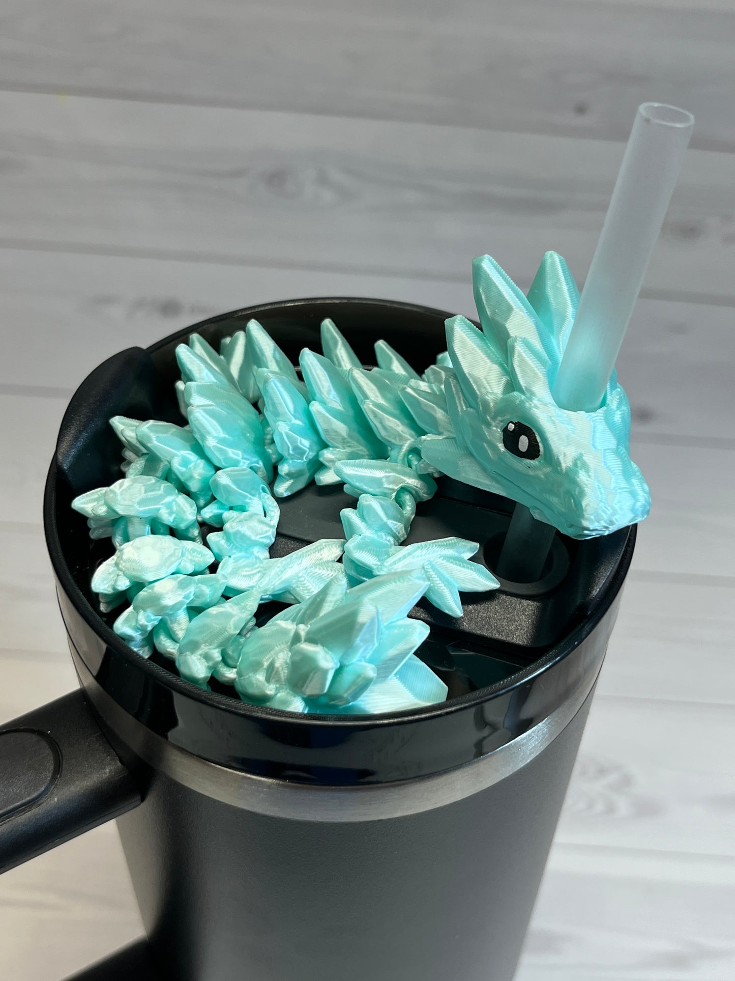 Dragon Straw Buddy- Silk Cyan