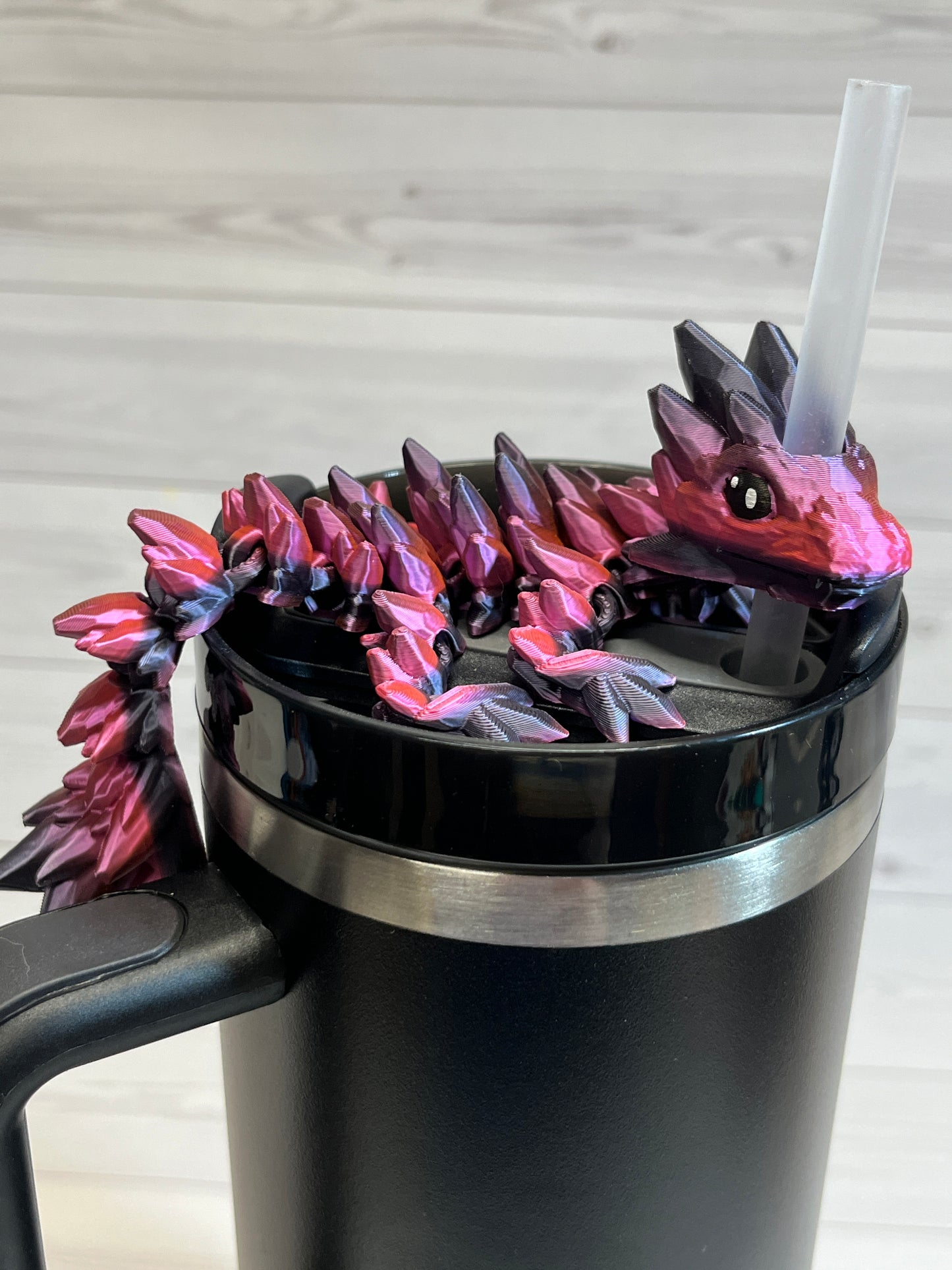 Dragon Straw Buddy- Black Rose