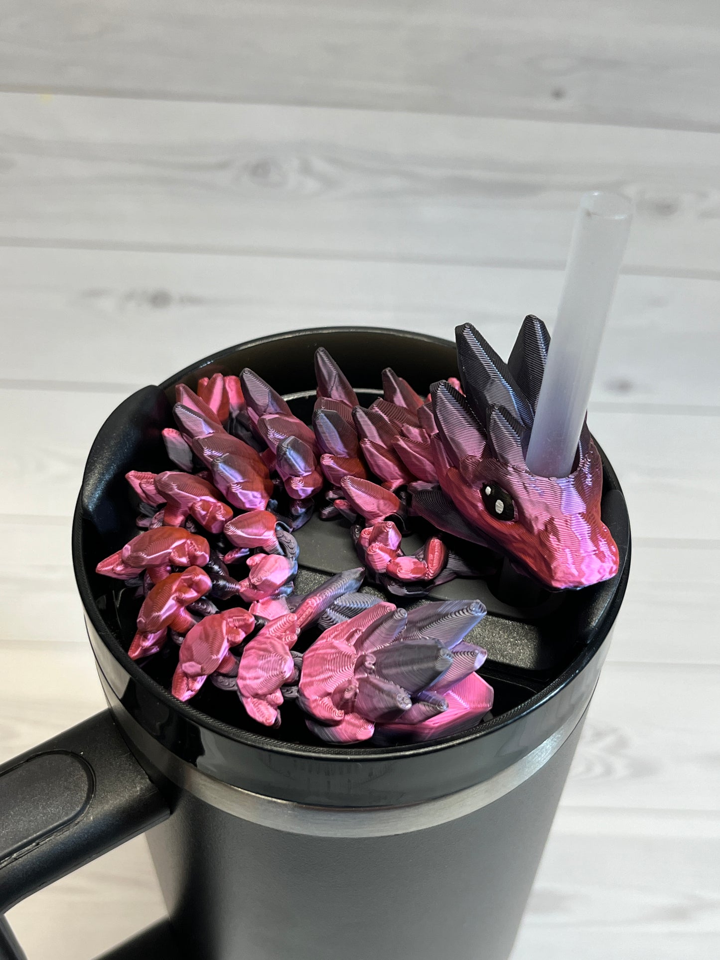Dragon Straw Buddy- Black Rose