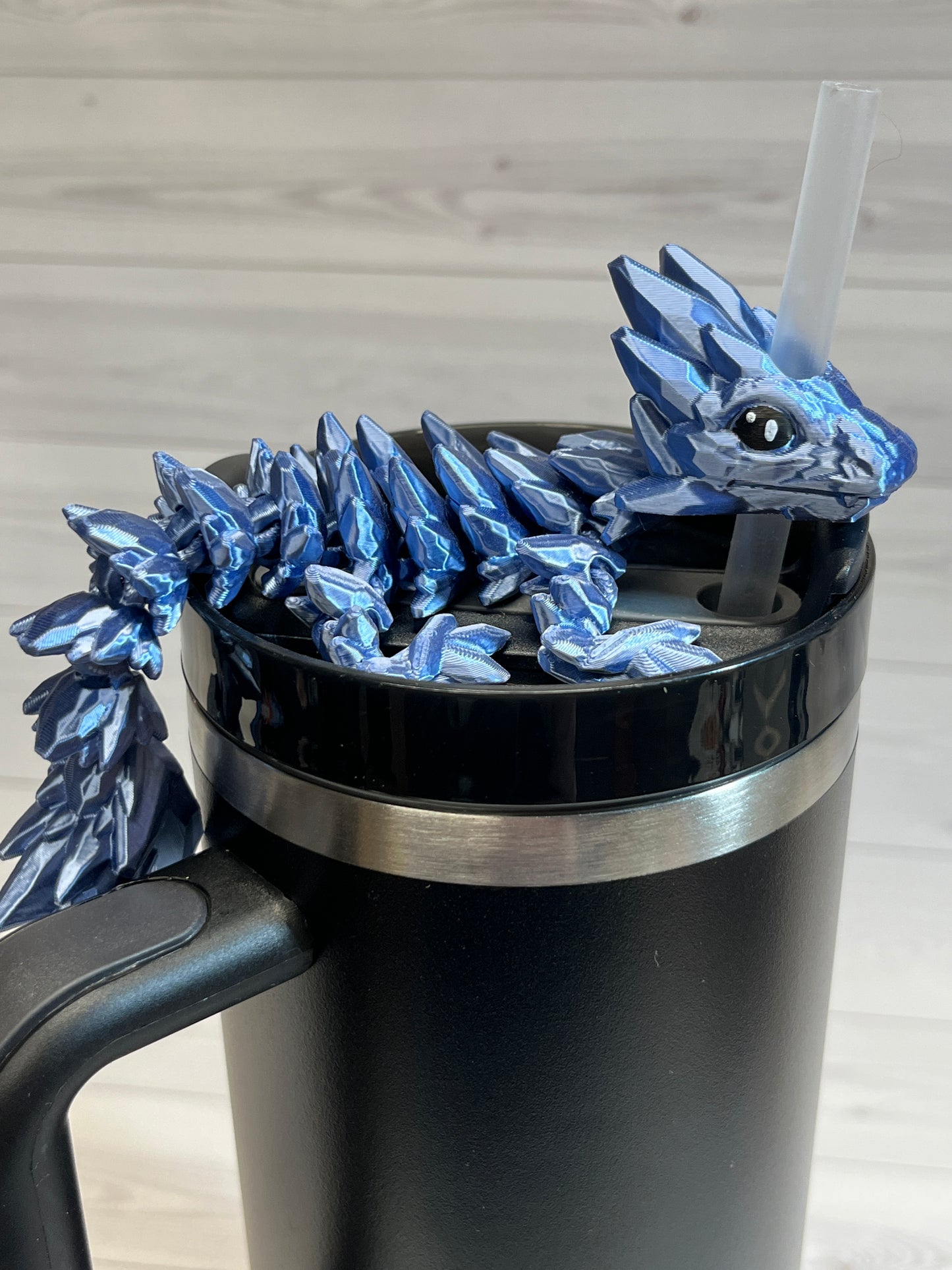 Dragon Straw Buddy-Silver Blue