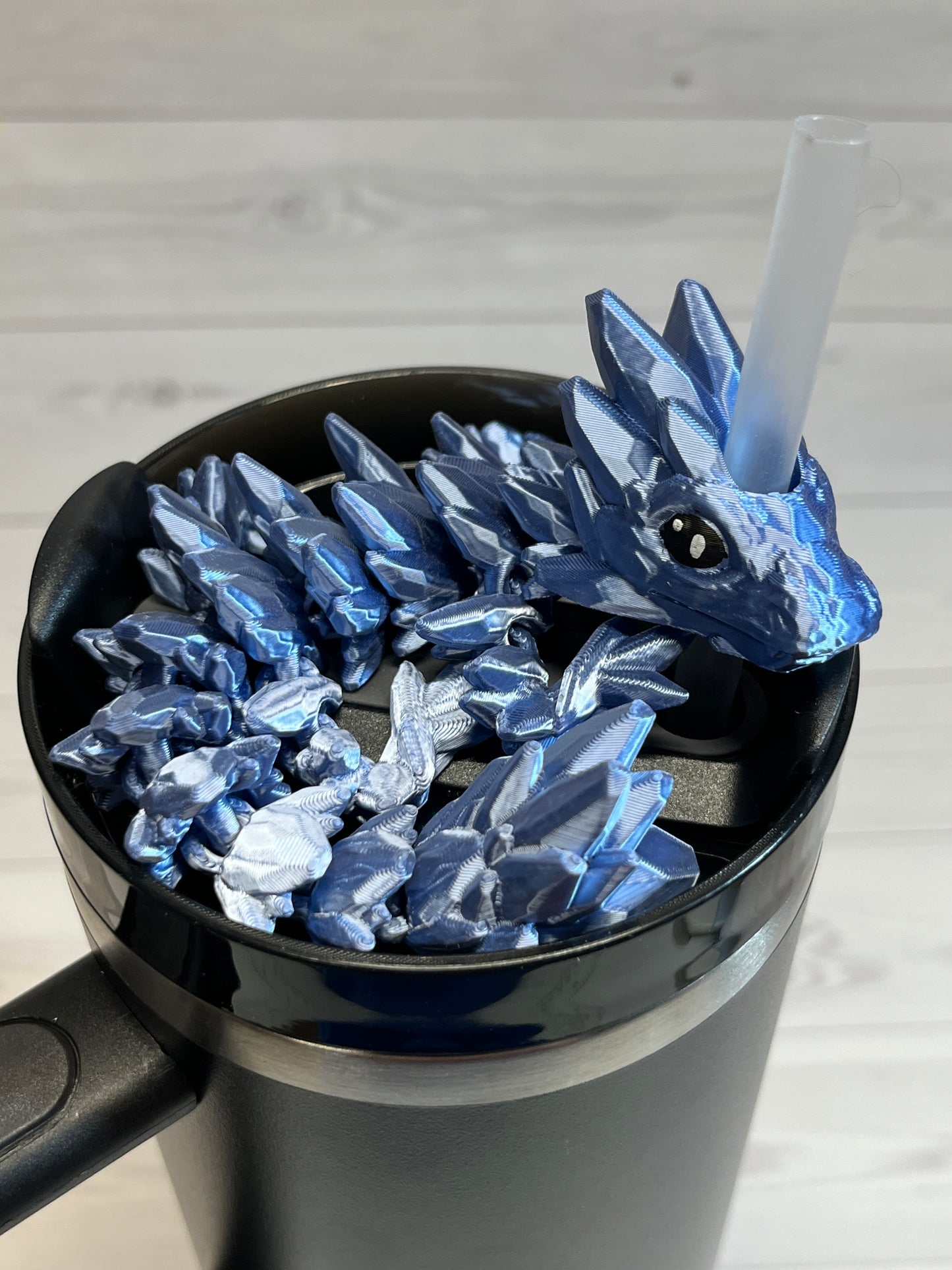 Dragon Straw Buddy-Silver Blue