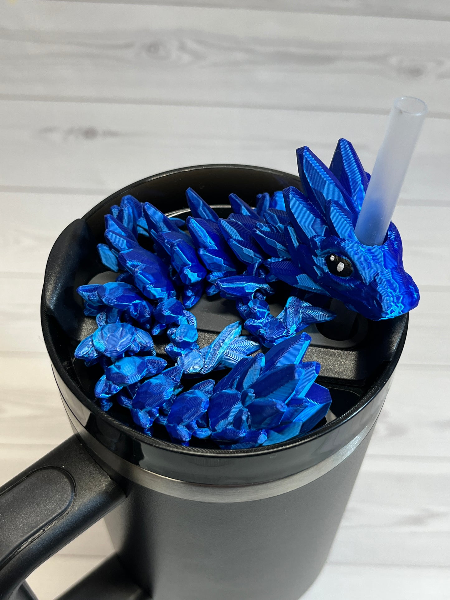 Dragon Straw Buddy- Sapphire Blue