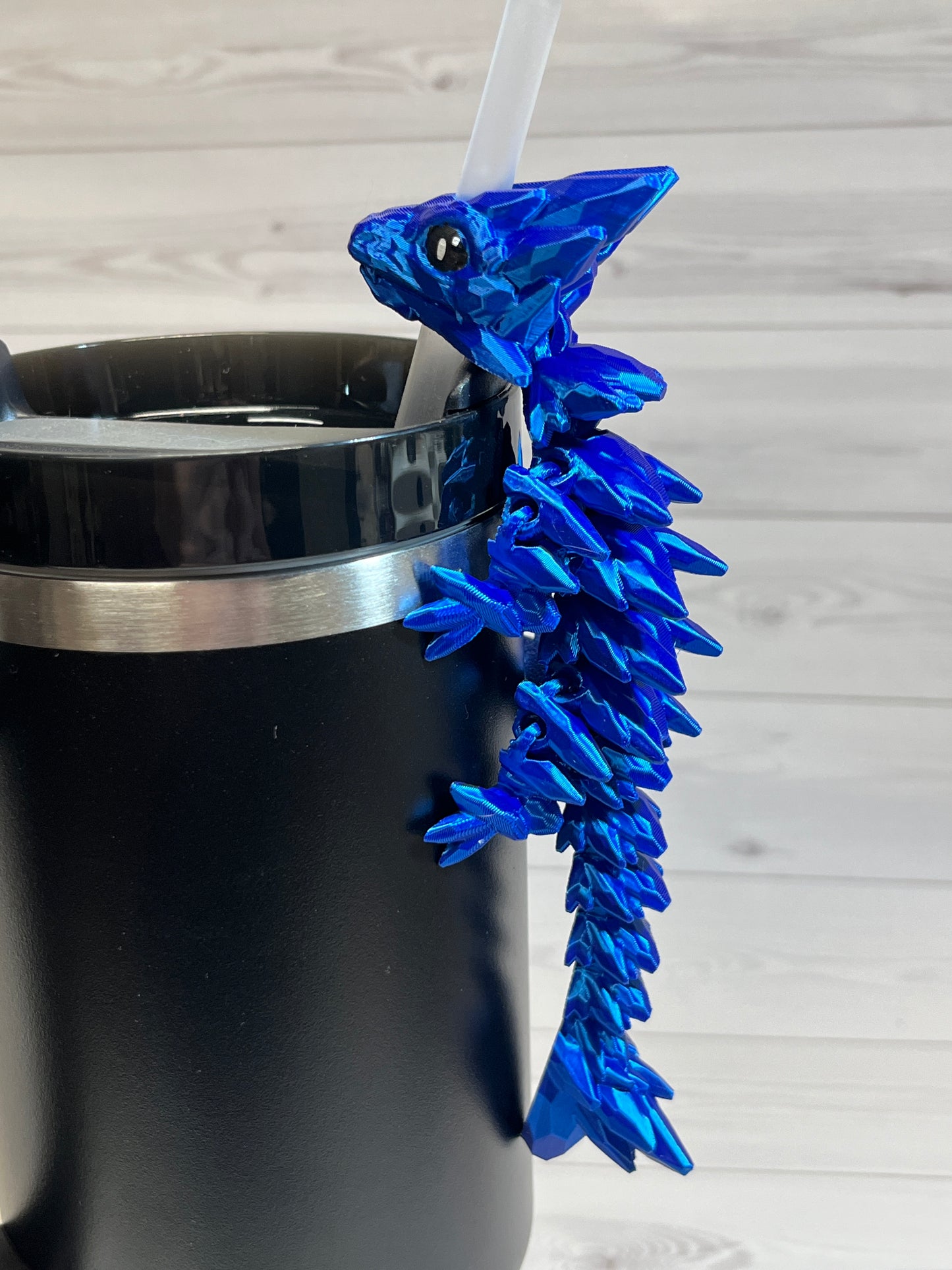 Dragon Straw Buddy- Sapphire Blue