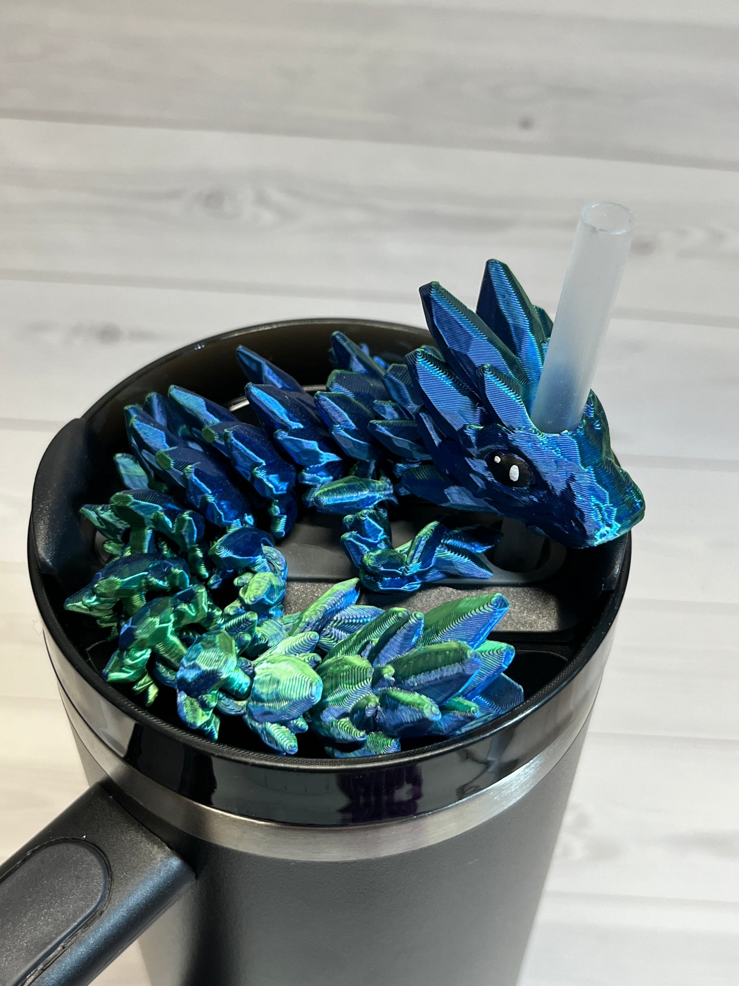 Dragon Straw Buddy- Dual Blue/green