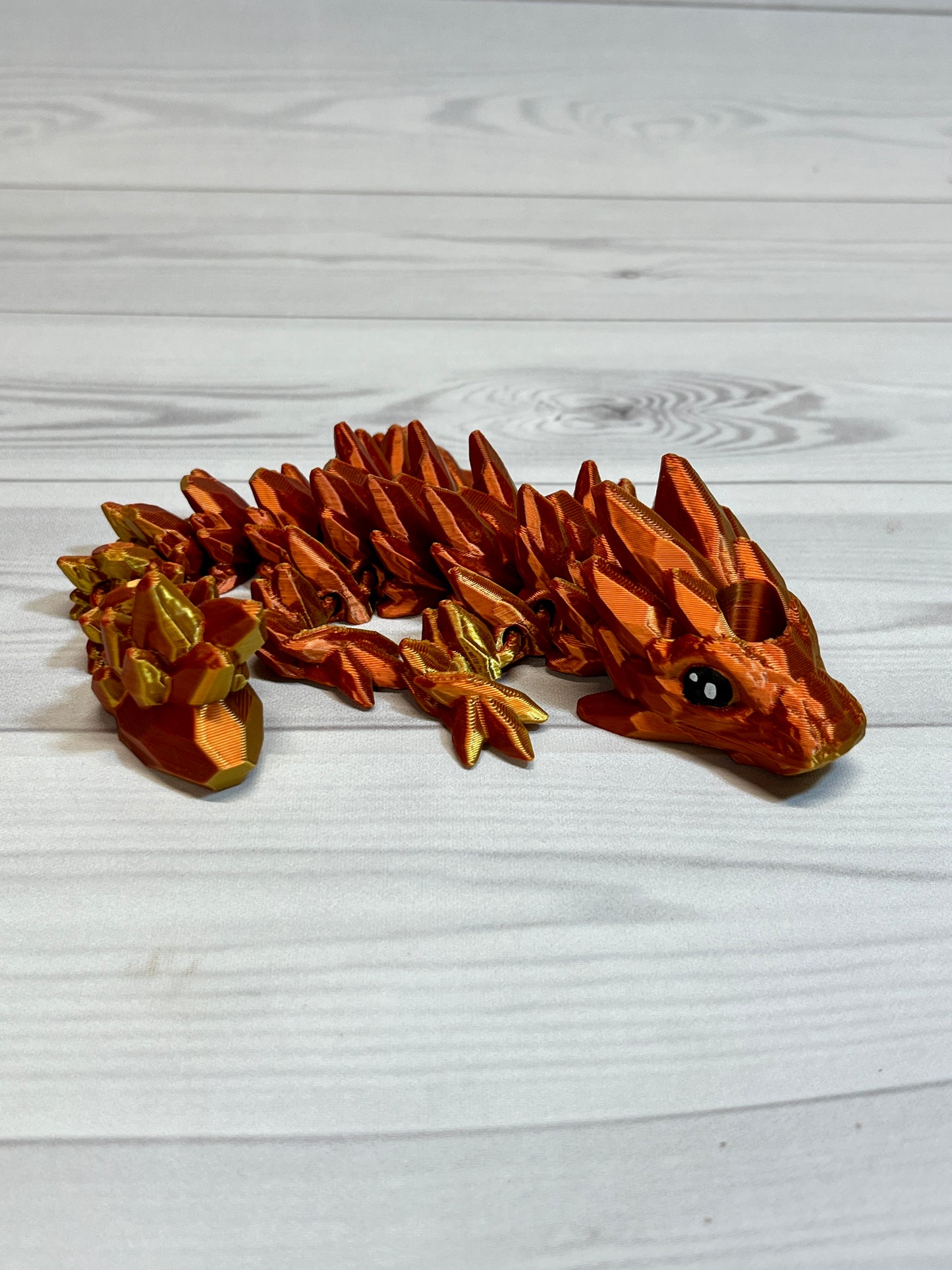 Dragon Straw Buddy- Dual silk gold/copper