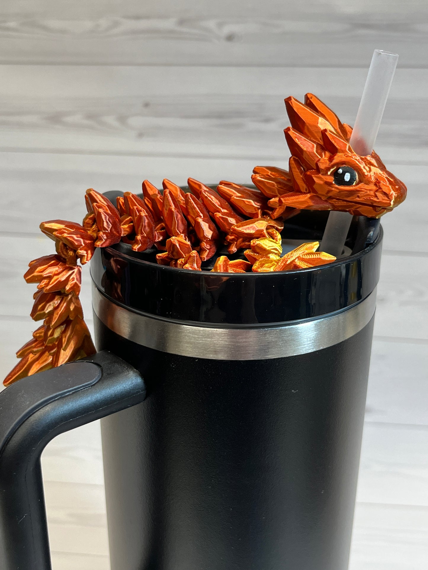 Dragon Straw Buddy- Dual silk gold/copper