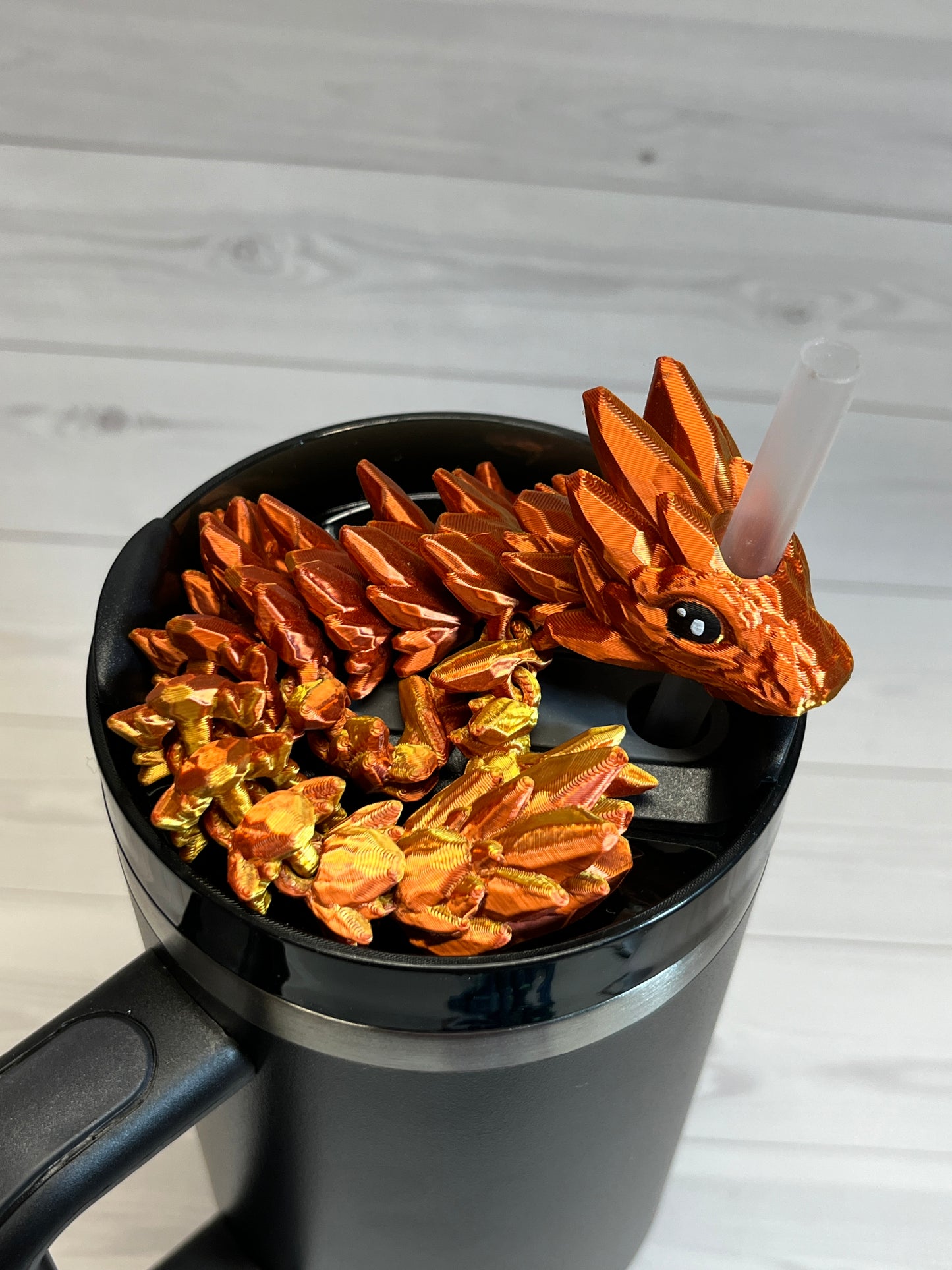 Dragon Straw Buddy- Dual silk gold/copper