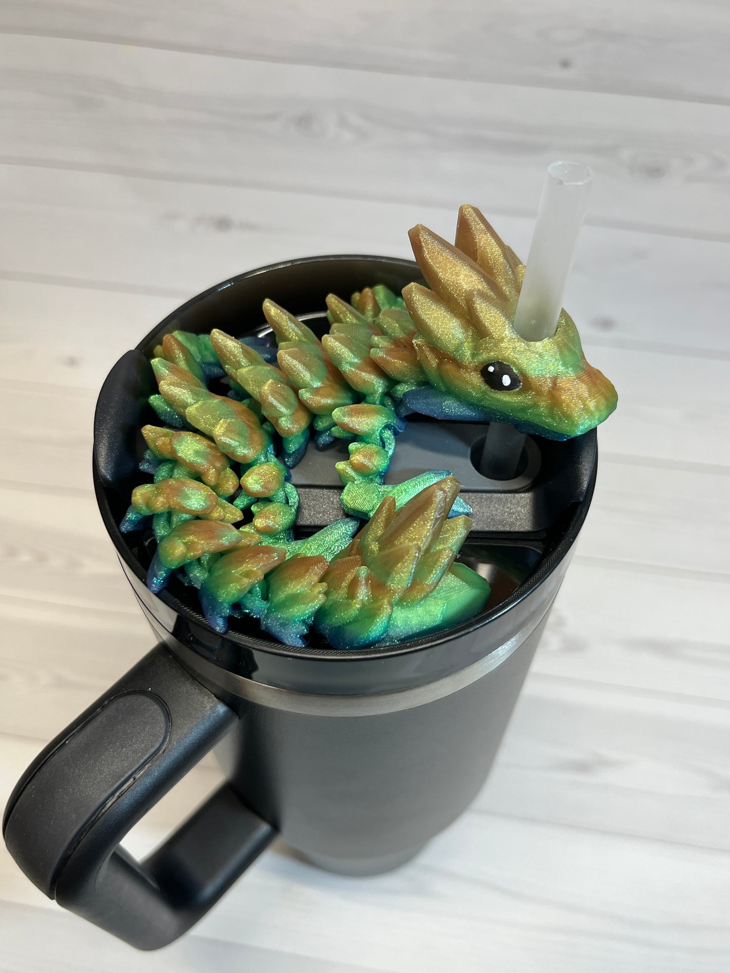 Dragon Straw Buddy- chameleon mirror