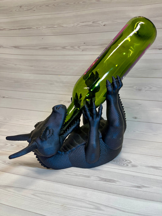 Wine Bottle holding dragon