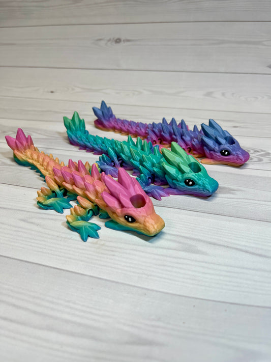 Dragon Straw Buddy- Rainbow