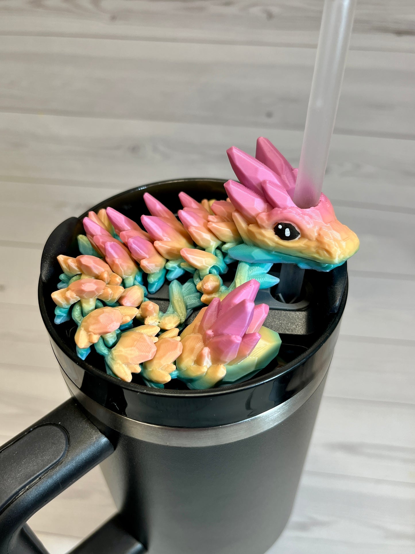 Dragon Straw Buddy- Rainbow
