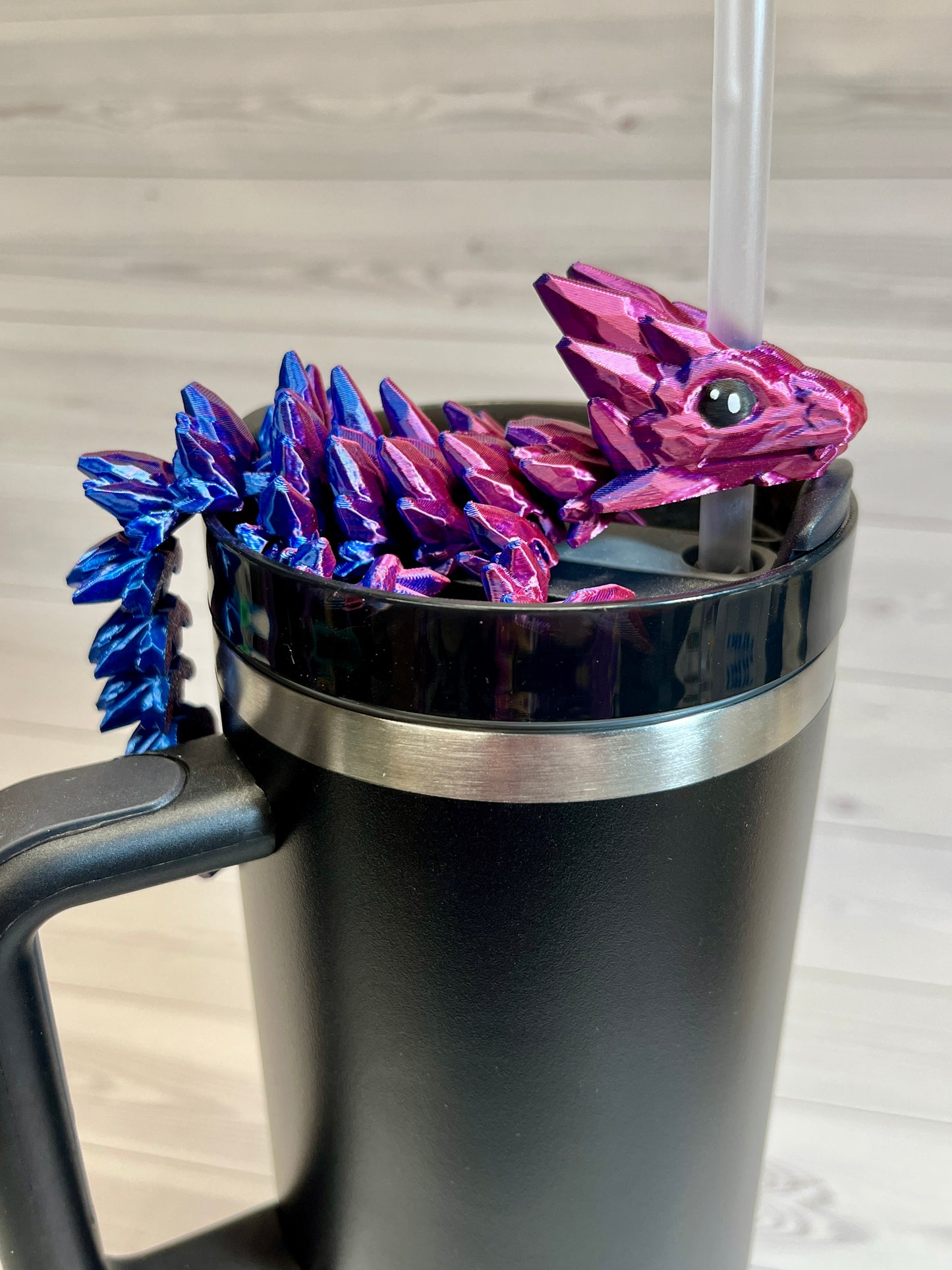 Dragon Straw Buddy- Dual Red/Blue