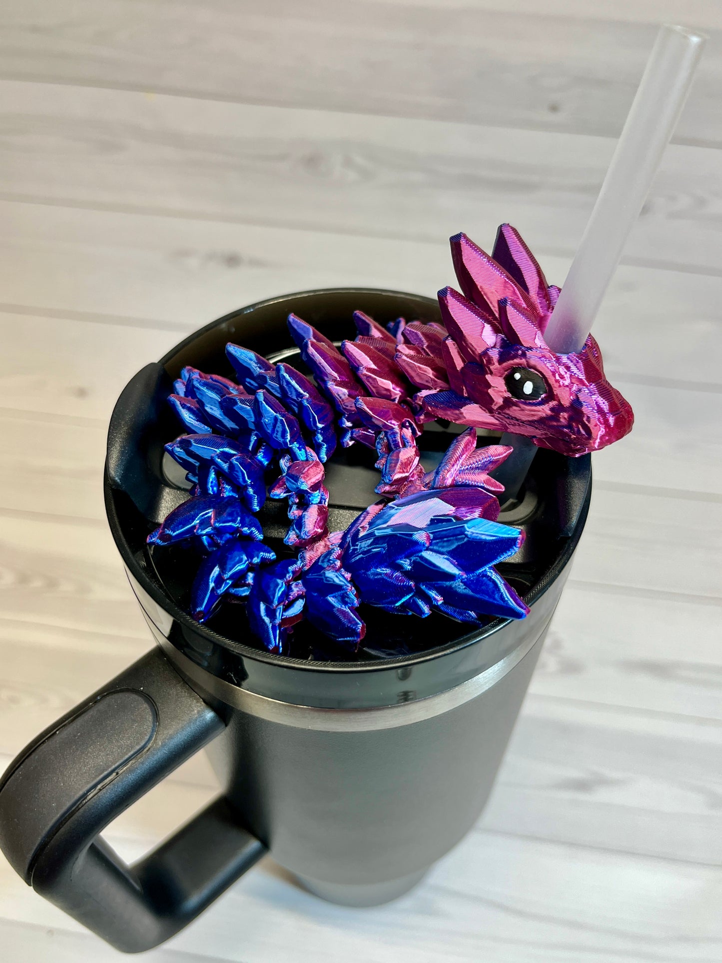 Dragon Straw Buddy- Dual Red/Blue