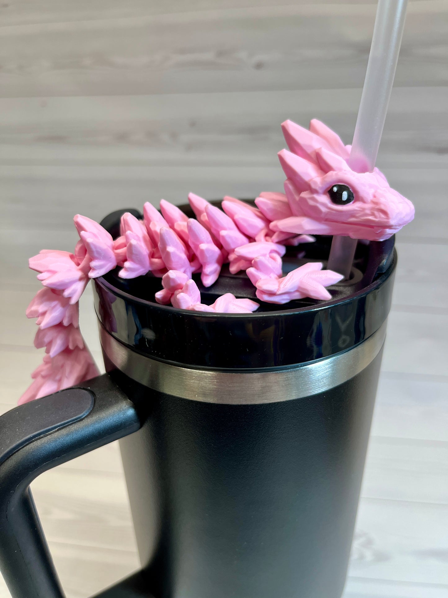Dragon Straw Buddy- Pastel Pink