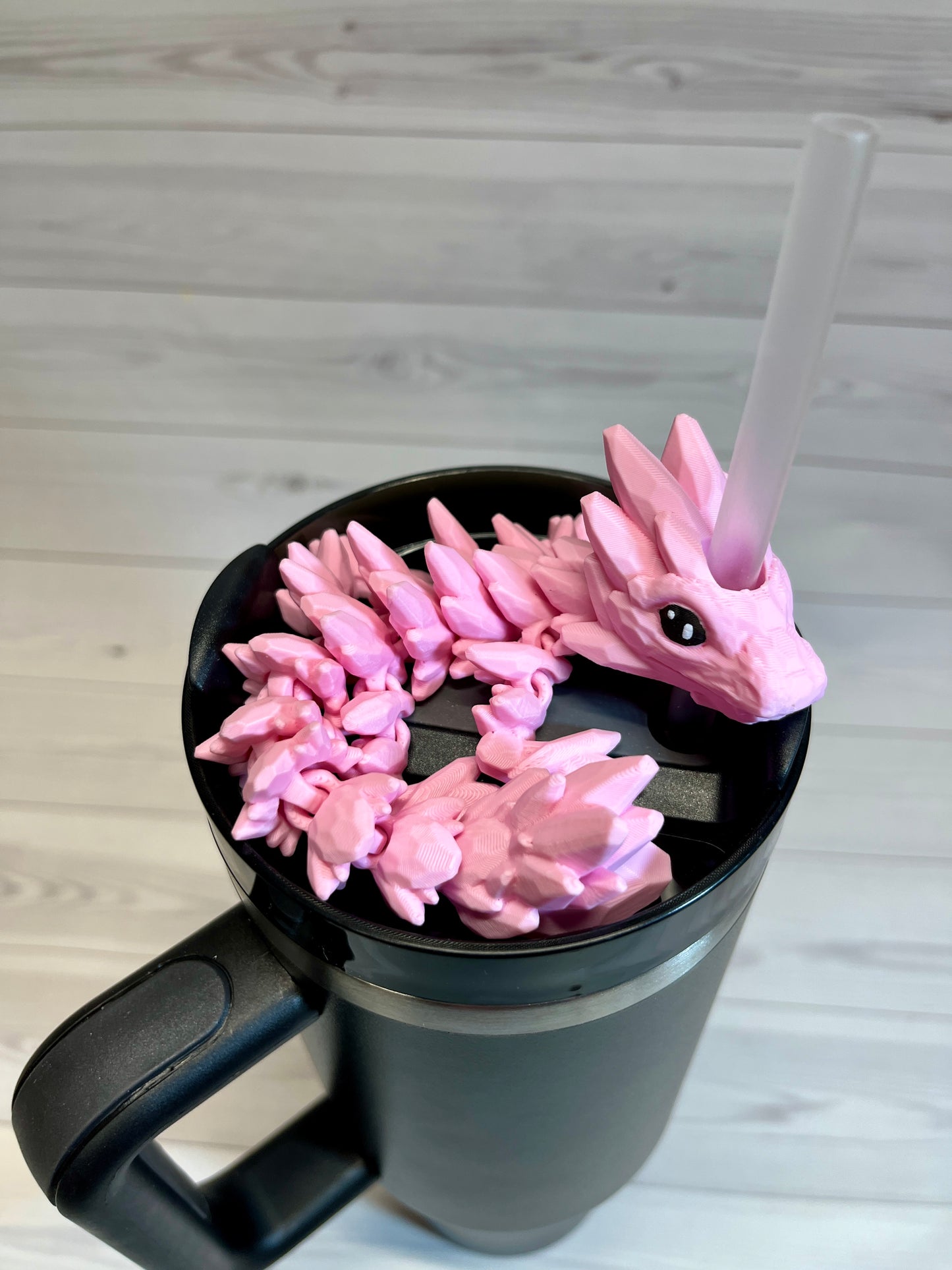 Dragon Straw Buddy- Pastel Pink