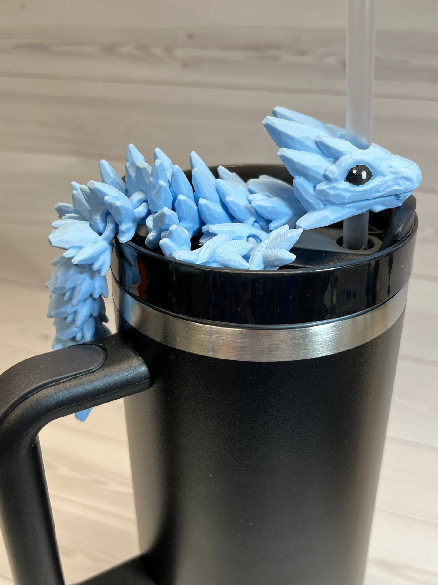 Dragon Straw Buddy- Pastel Blue