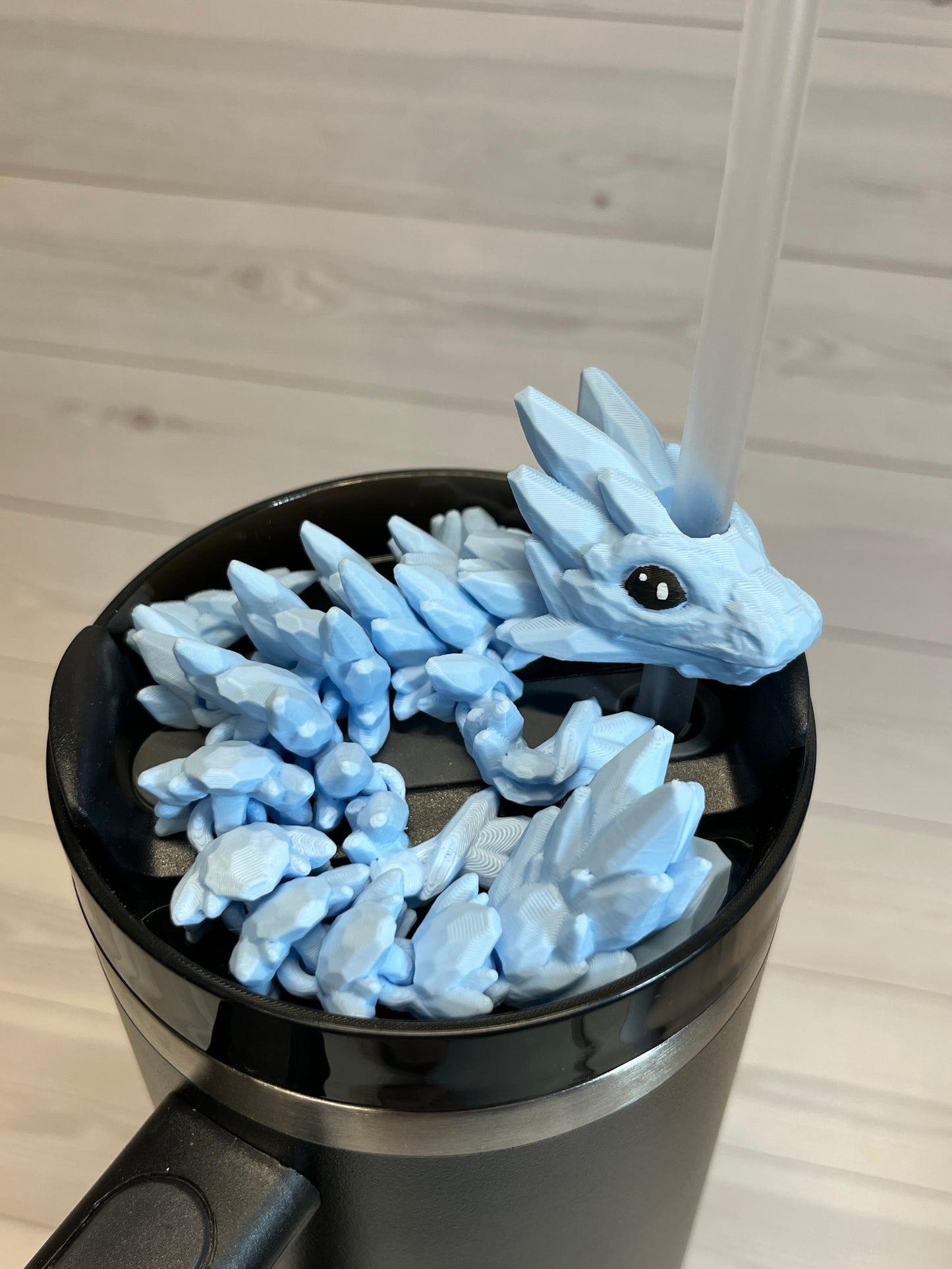 Dragon Straw Buddy- Pastel Blue