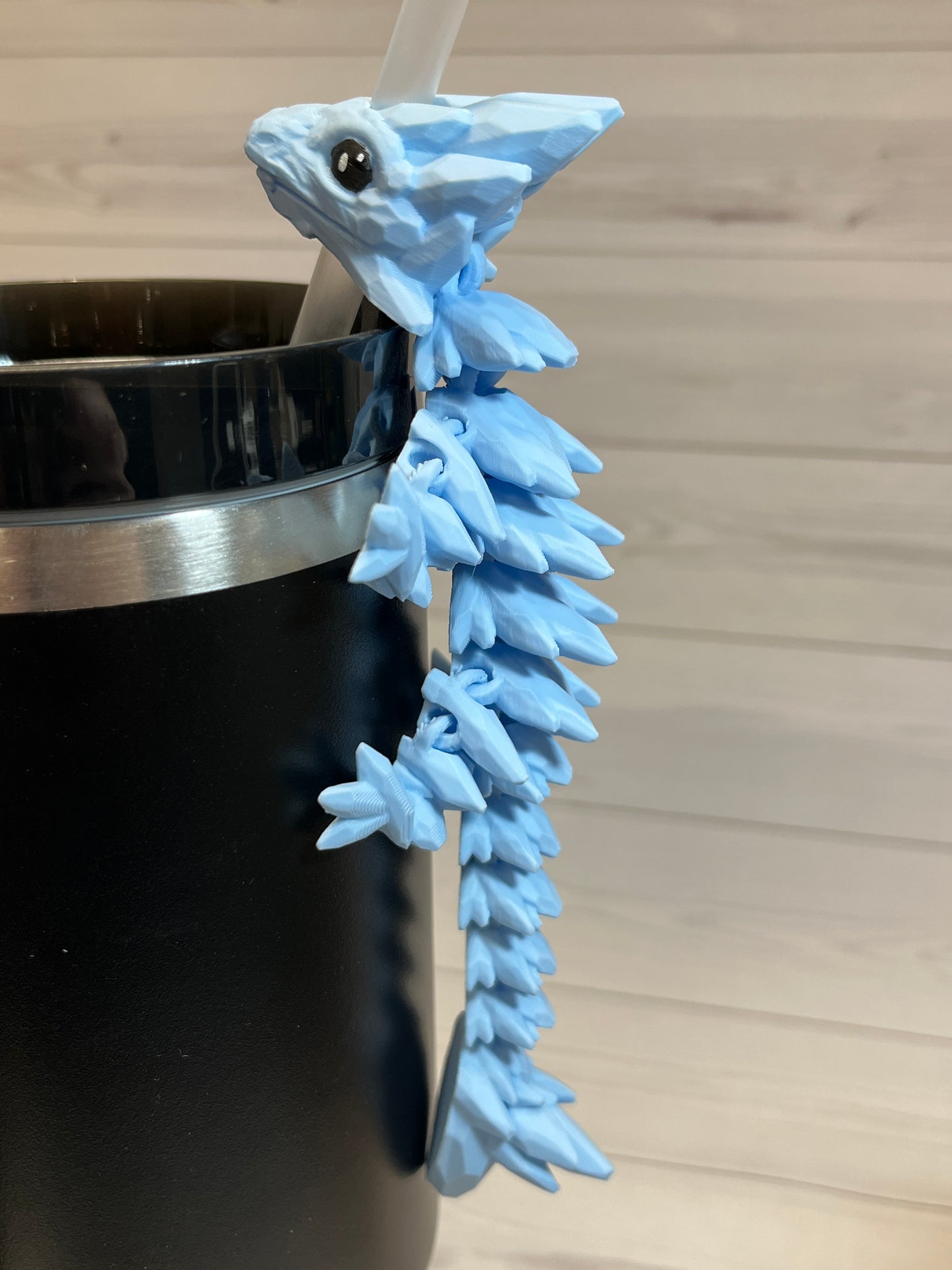 Dragon Straw Buddy- Pastel Blue