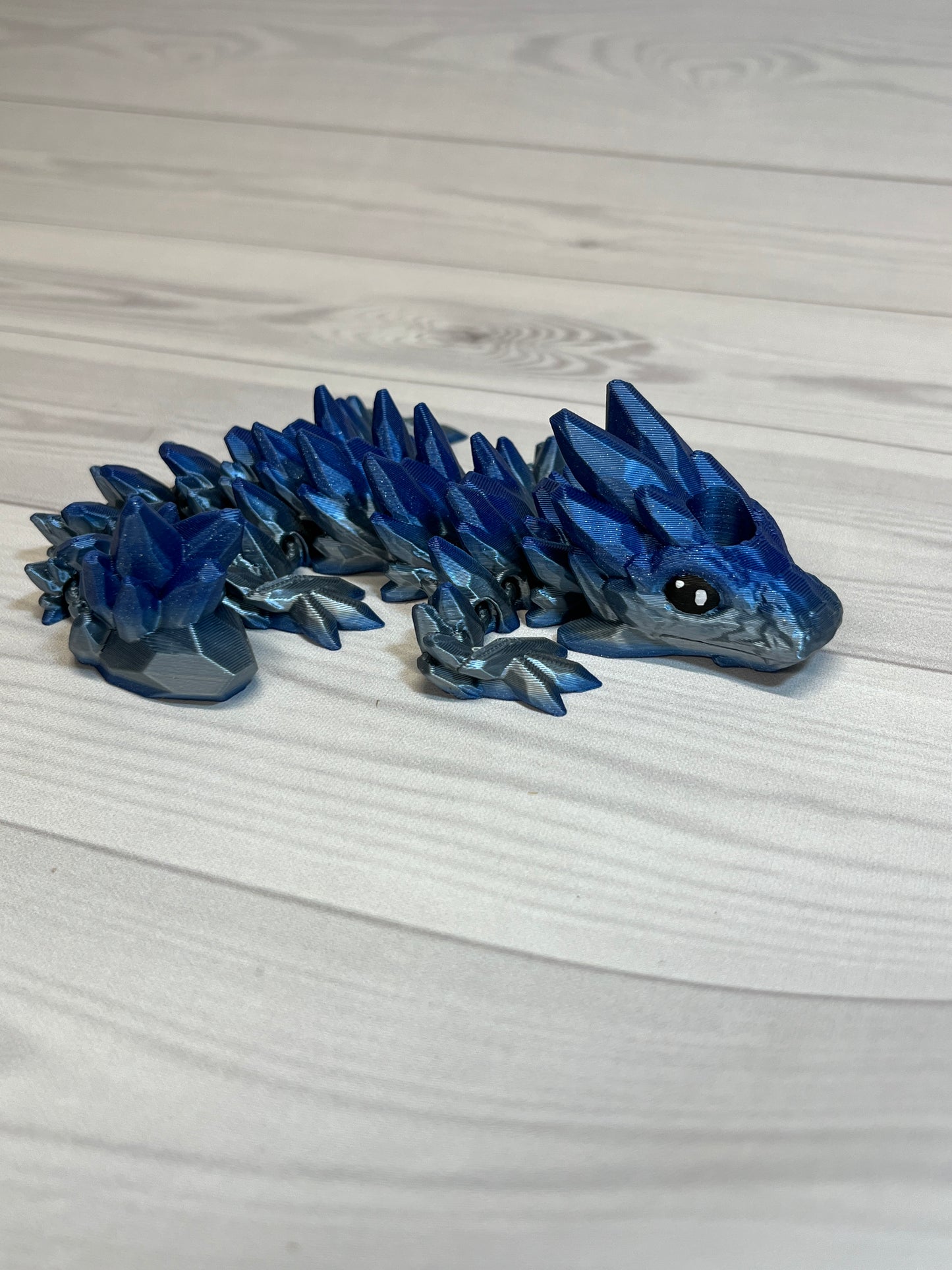 Dragon Straw Buddy- Silver forge blue