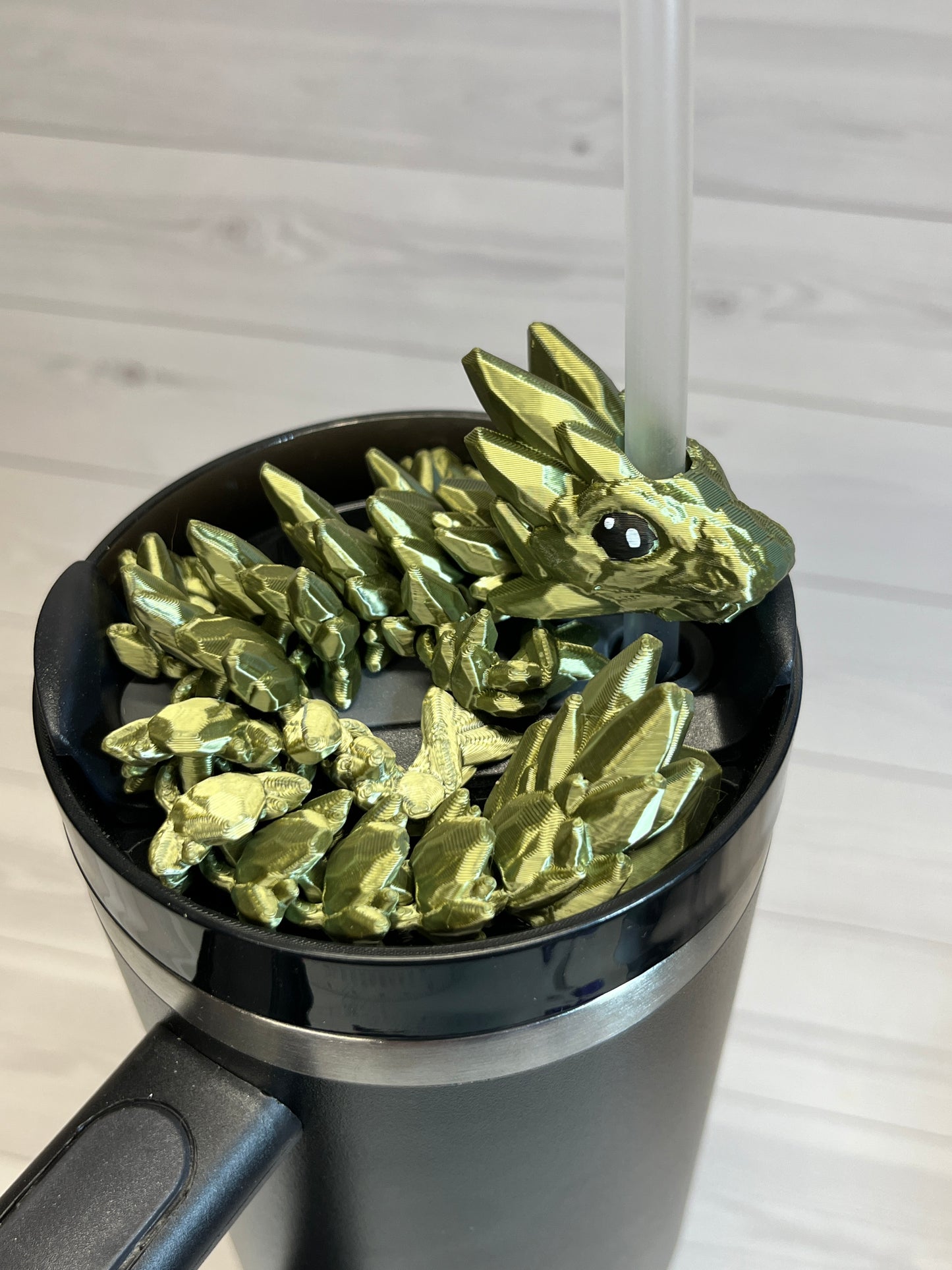 Dragon Straw Buddy- Green Bronze