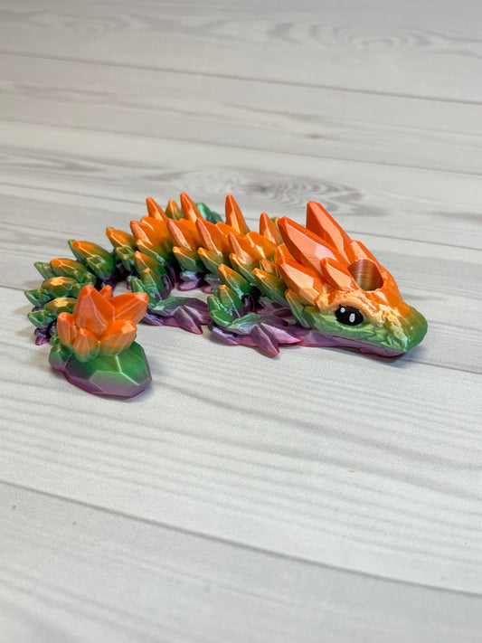Dragon Straw Buddy- Candy rainbow