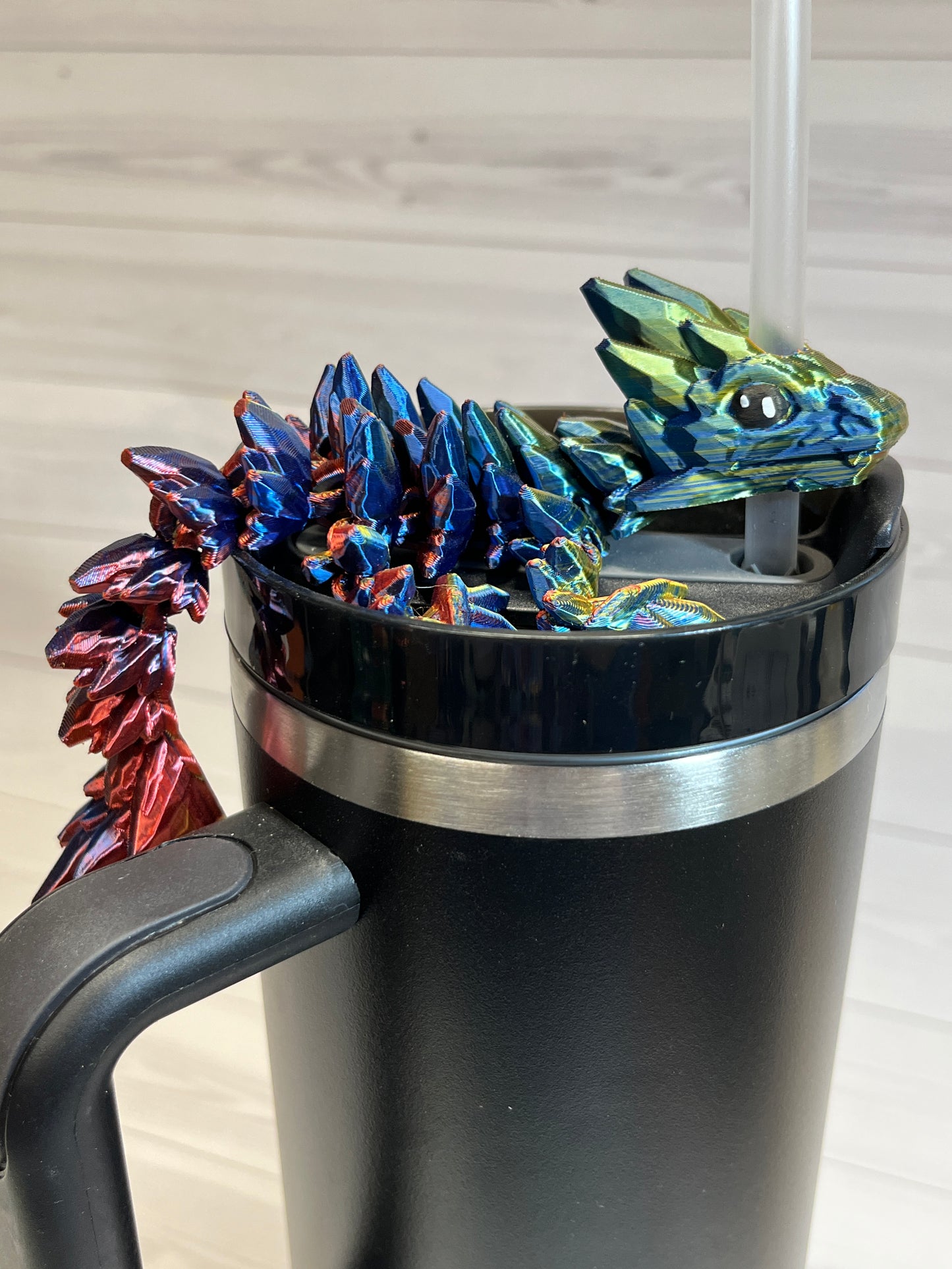 Dragon Straw Buddy- Tri Red/Blue/Gold