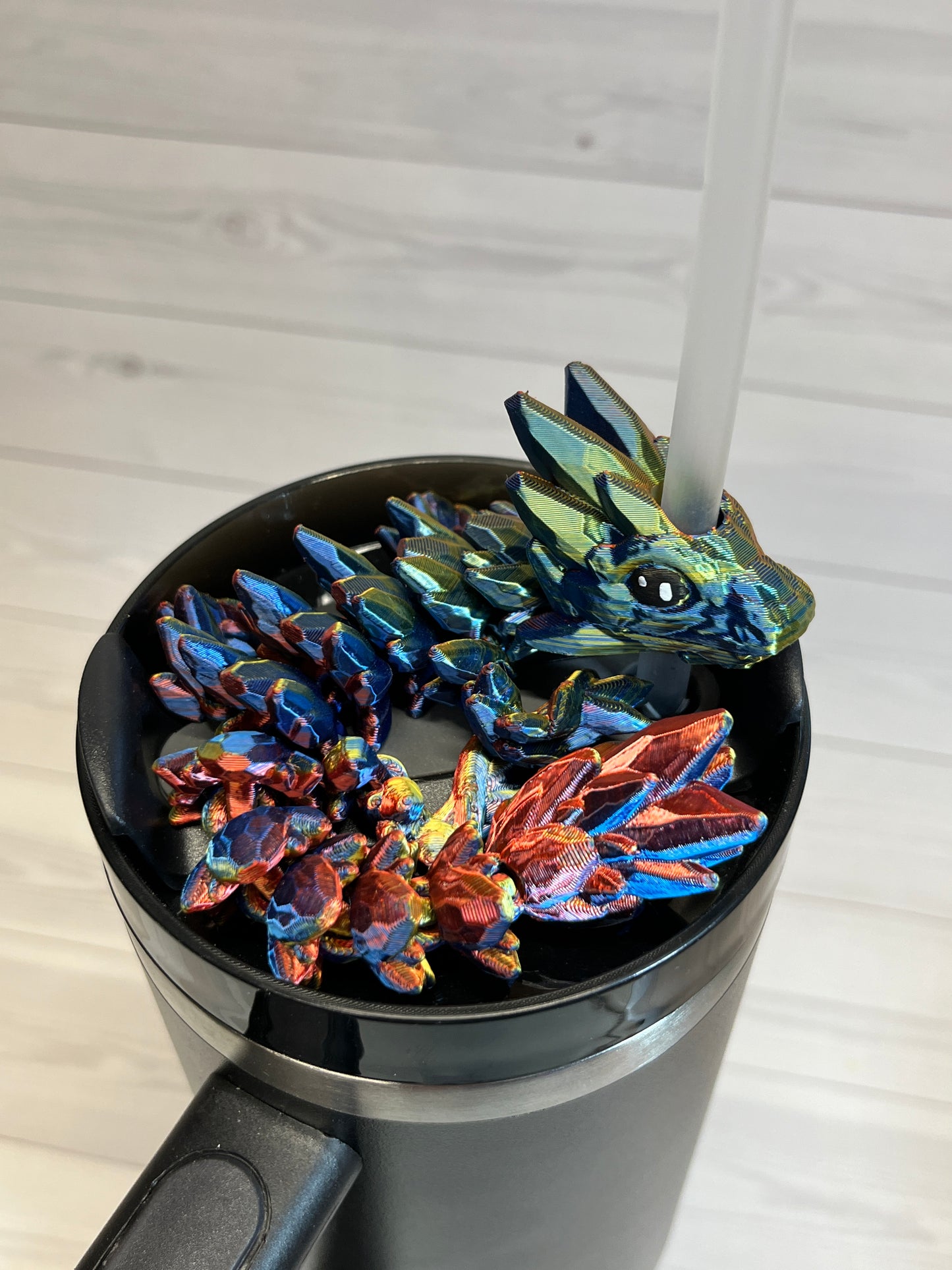 Dragon Straw Buddy- Tri Red/Blue/Gold