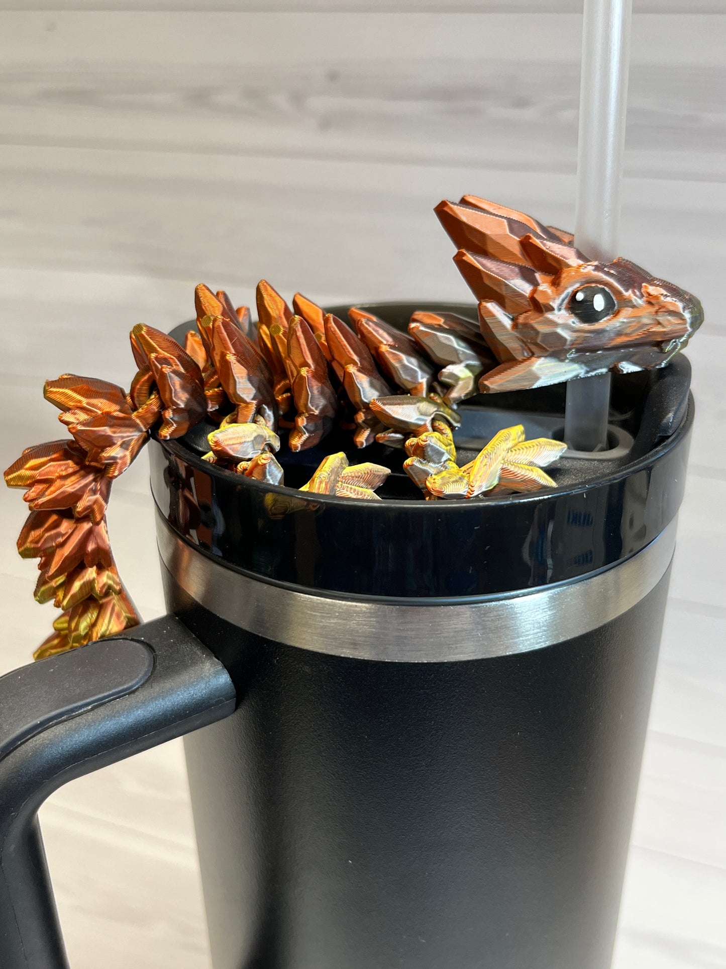 Dragon Straw Buddy- Tri Gold/Silver/Copper