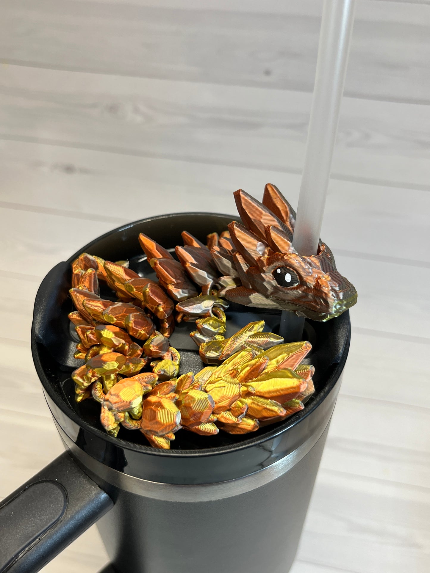 Dragon Straw Buddy- Tri Gold/Silver/Copper