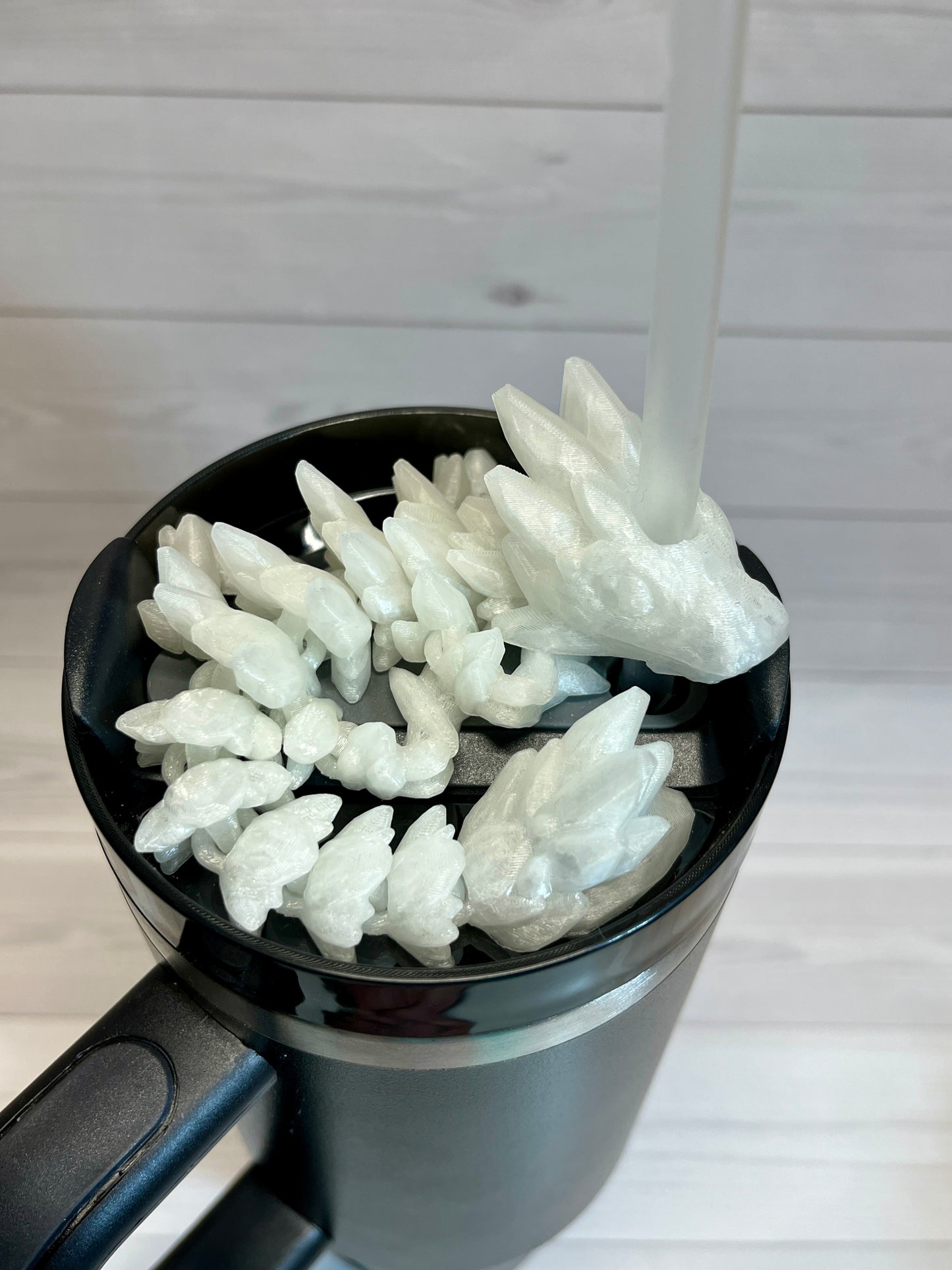 Dragon Straw Buddy- Glow in the Dark Green