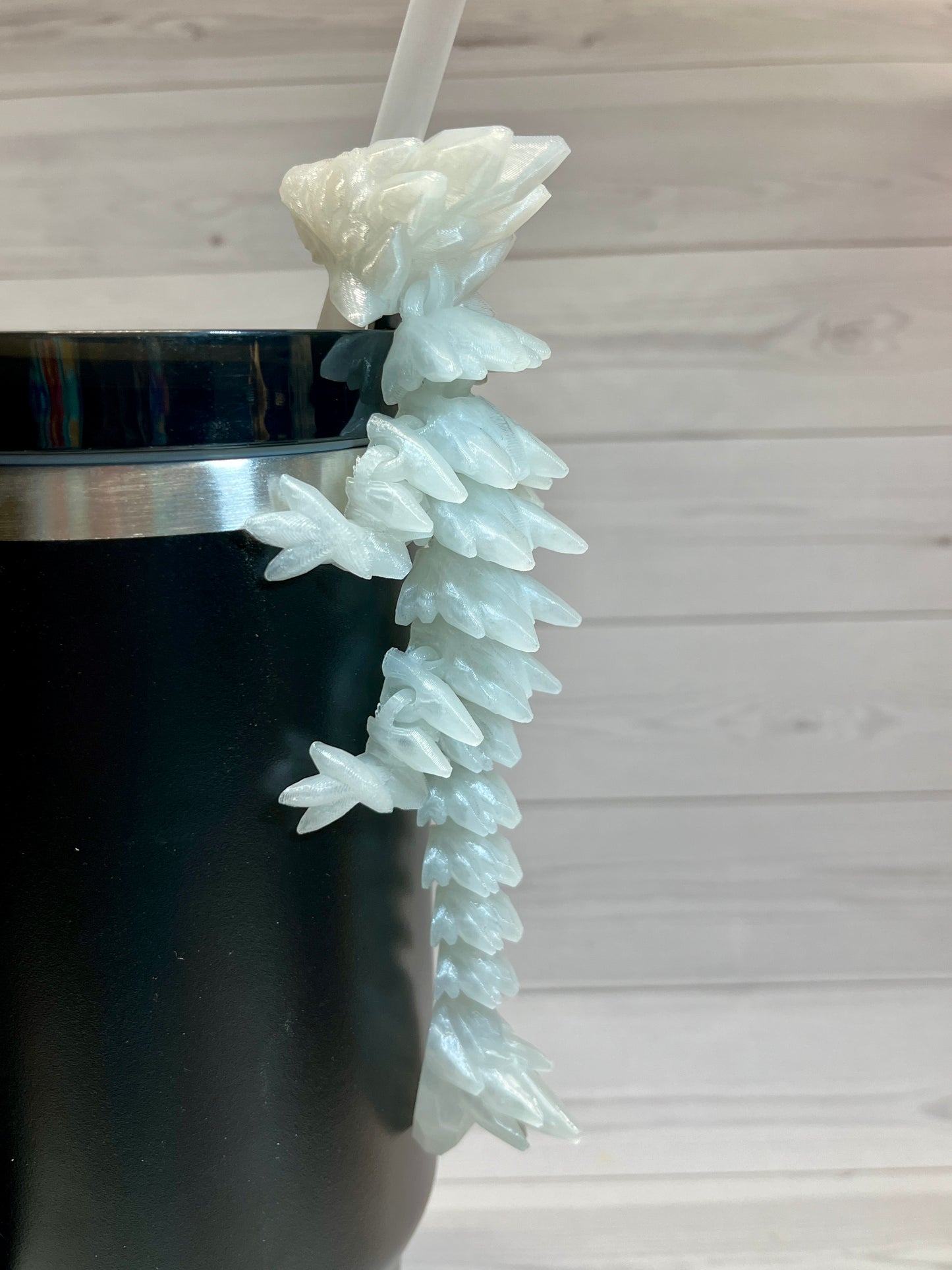 Dragon Straw Buddy- Glow in the Dark Green