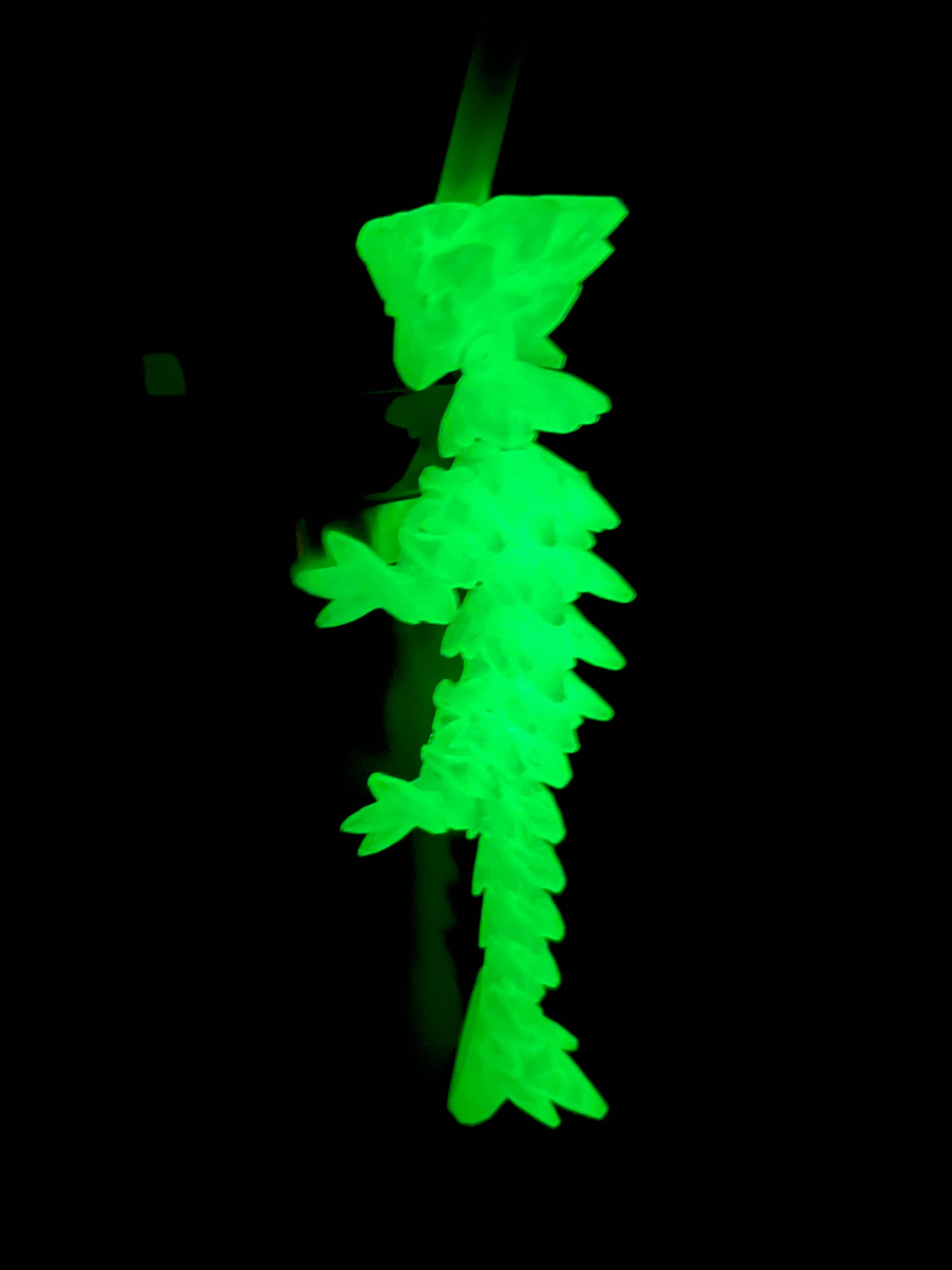 Dragon Straw Buddy- Glow in the Dark Green