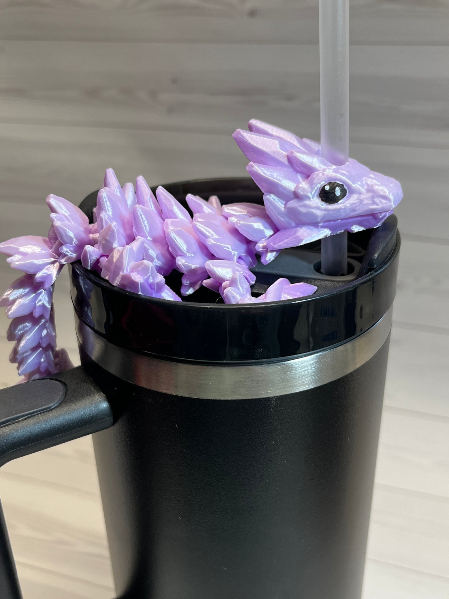 Dragon Straw Buddy- Dual Purple/White