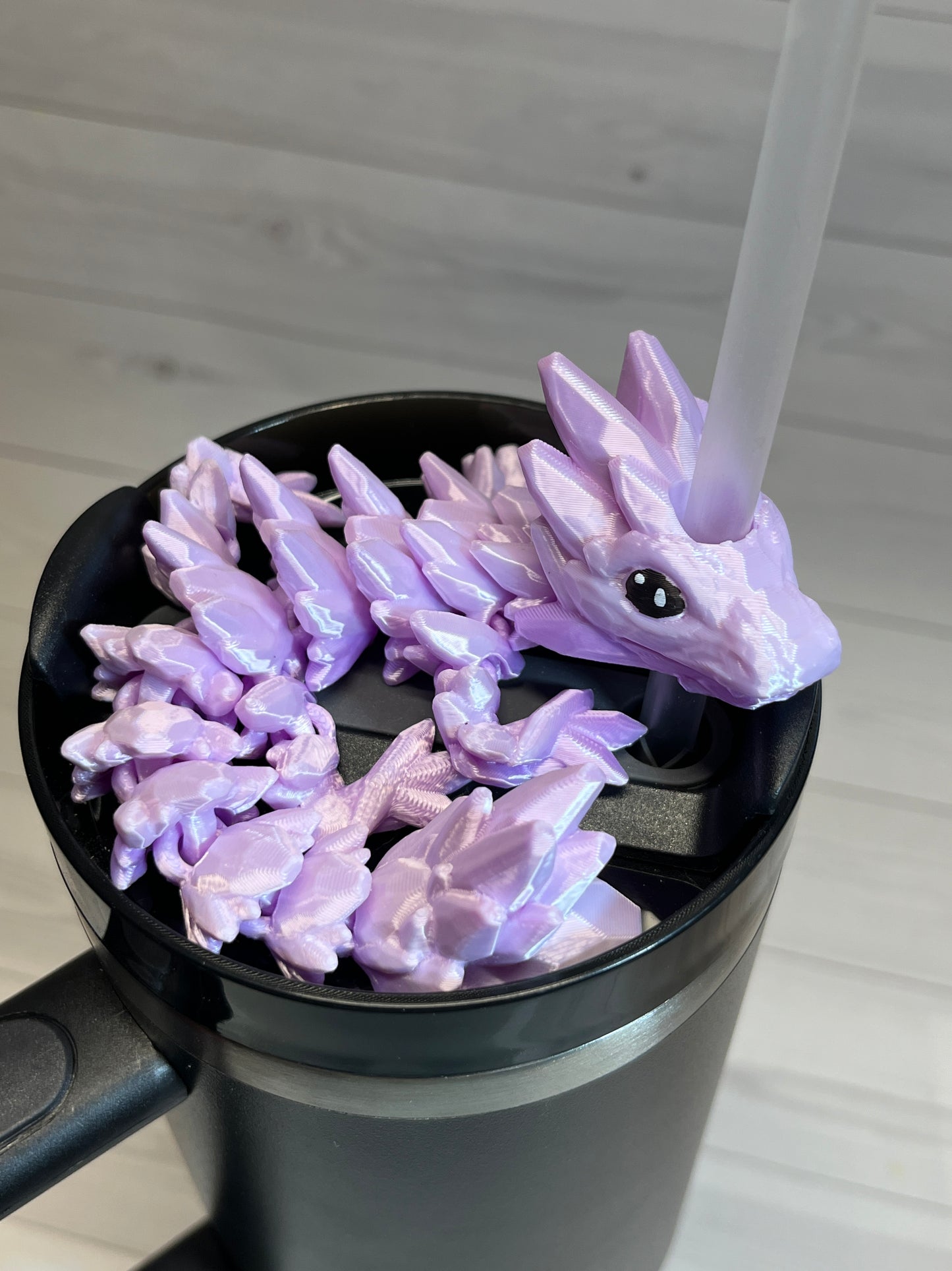 Dragon Straw Buddy- Dual Purple/White