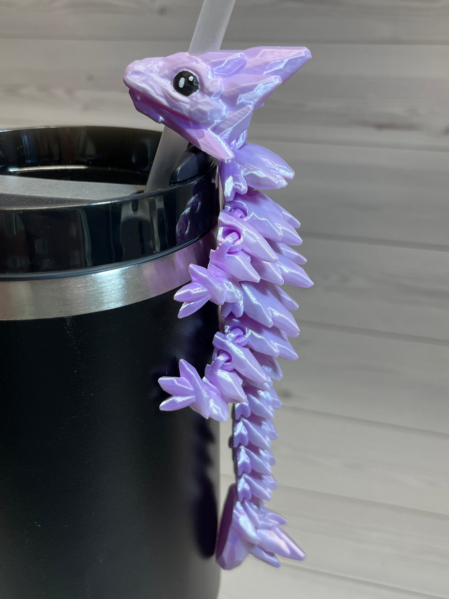 Dragon Straw Buddy- Dual Purple/White