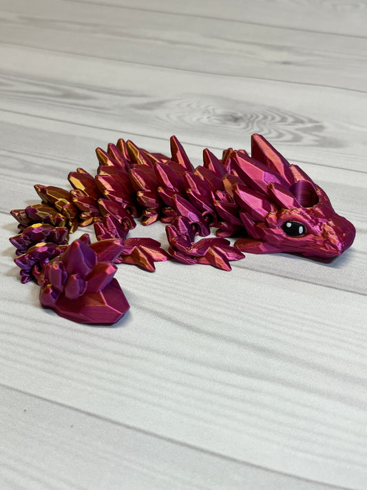Dragon Straw Buddy- Tri Red/Gold/Purple