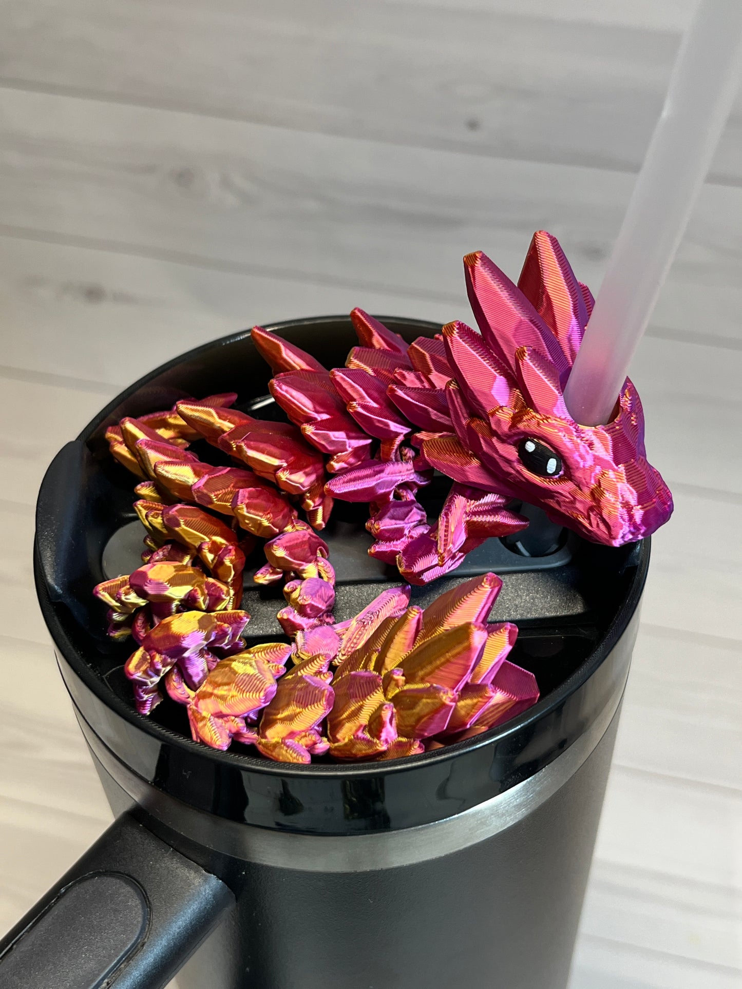 Dragon Straw Buddy- Tri Red/Gold/Purple