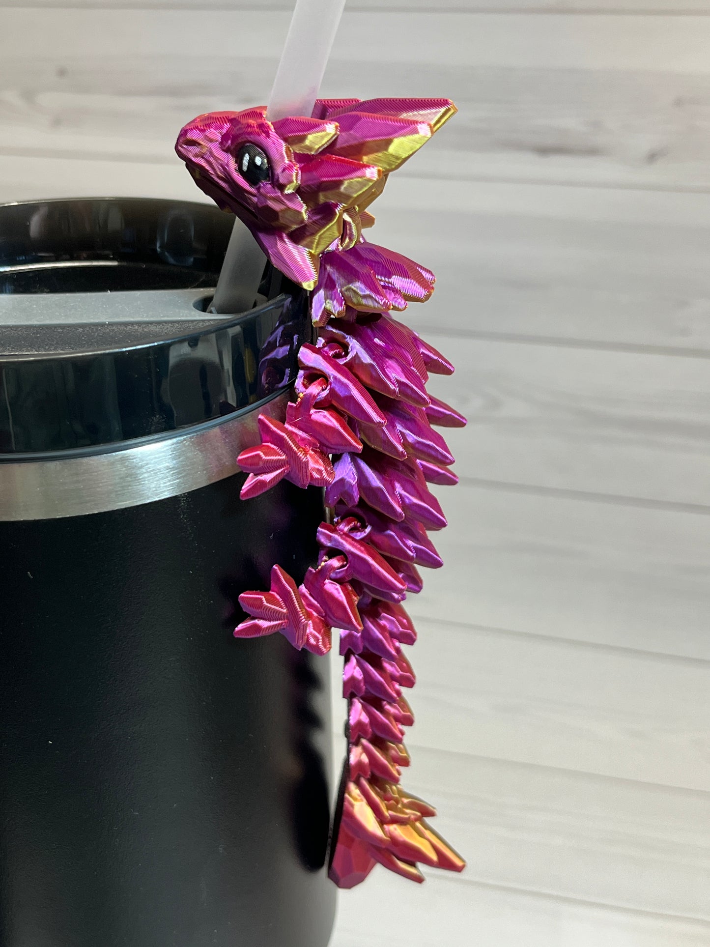 Dragon Straw Buddy- Tri Red/Gold/Purple