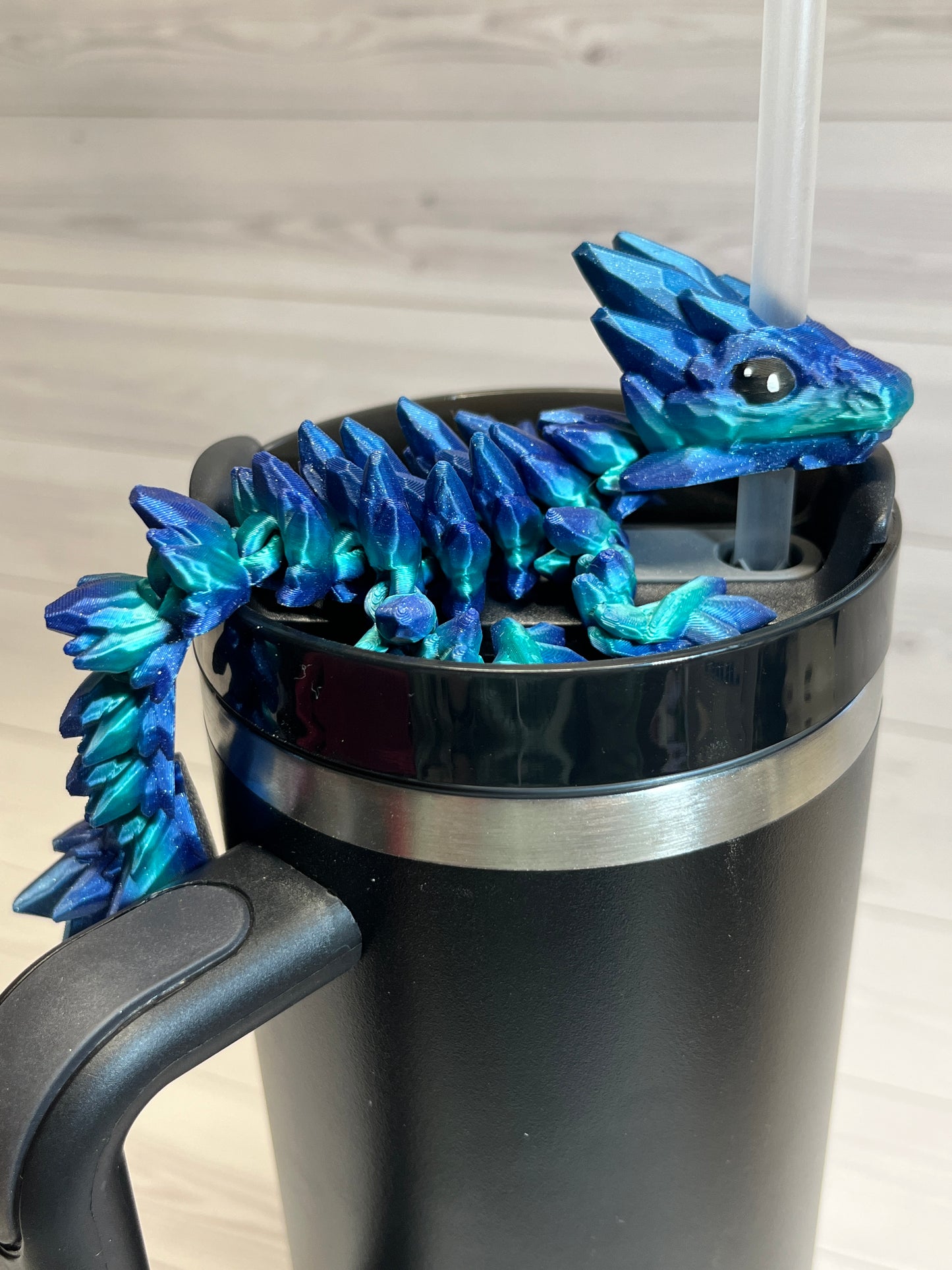 Dragon Straw Buddy- Green forge Blue