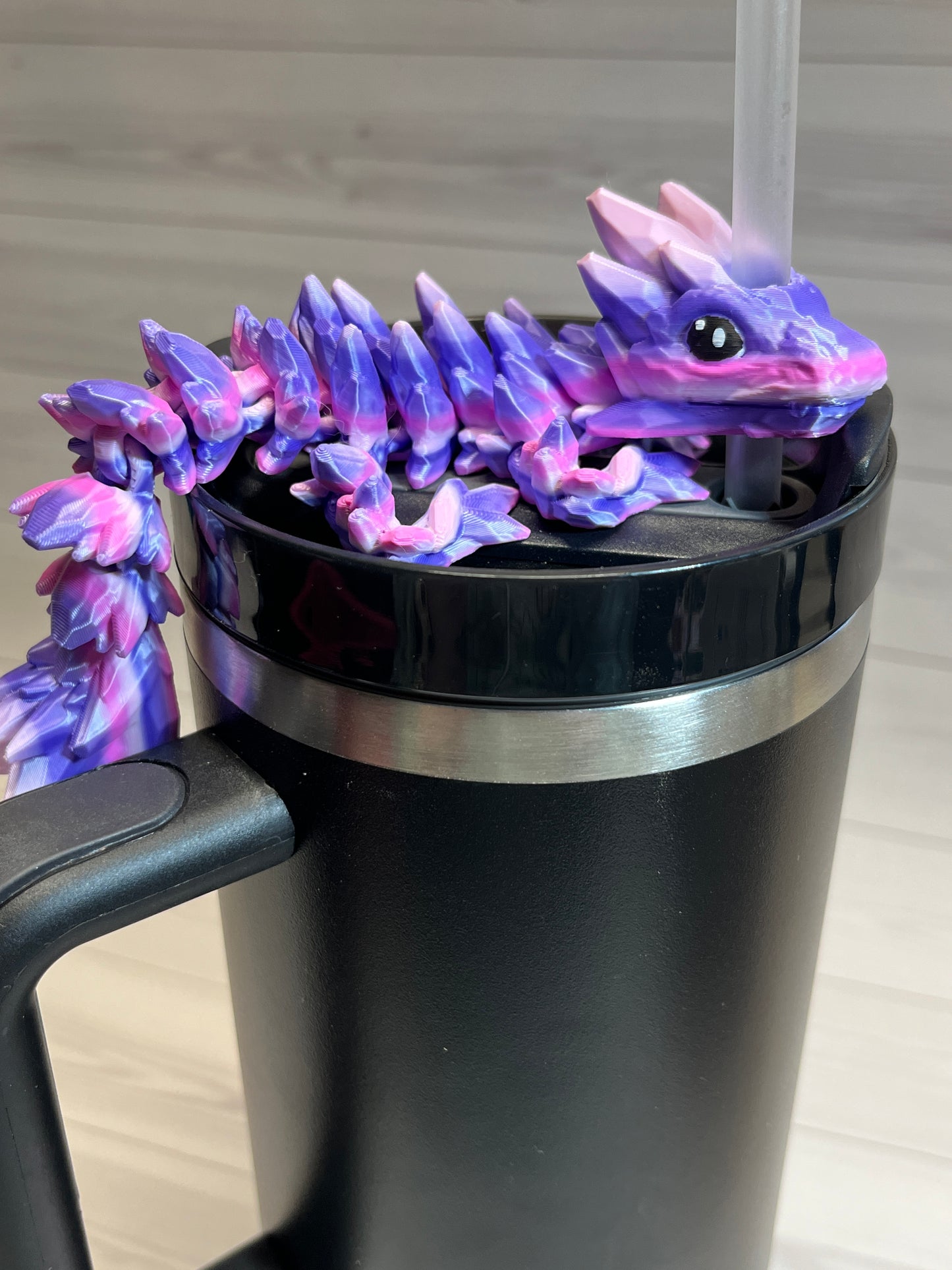 Dragon Straw Buddy- Purple Rainbow