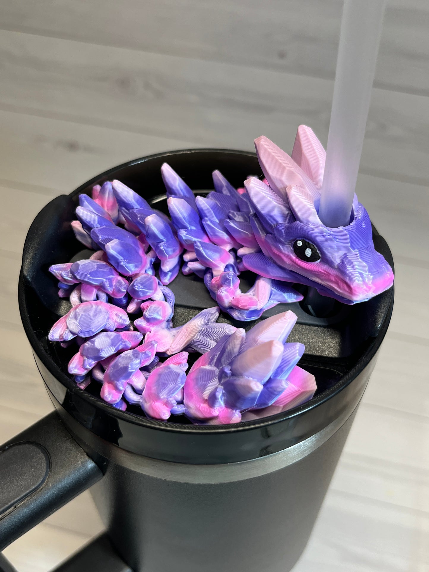 Dragon Straw Buddy- Purple Rainbow