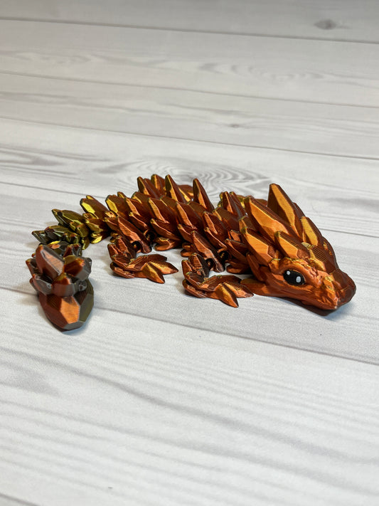 Gemstone Dragon- Tri Gold/Copper/Silver