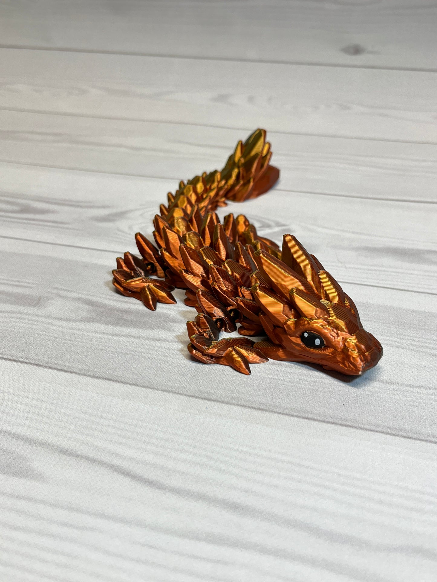 Gemstone Dragon- Tri Gold/Copper/Silver