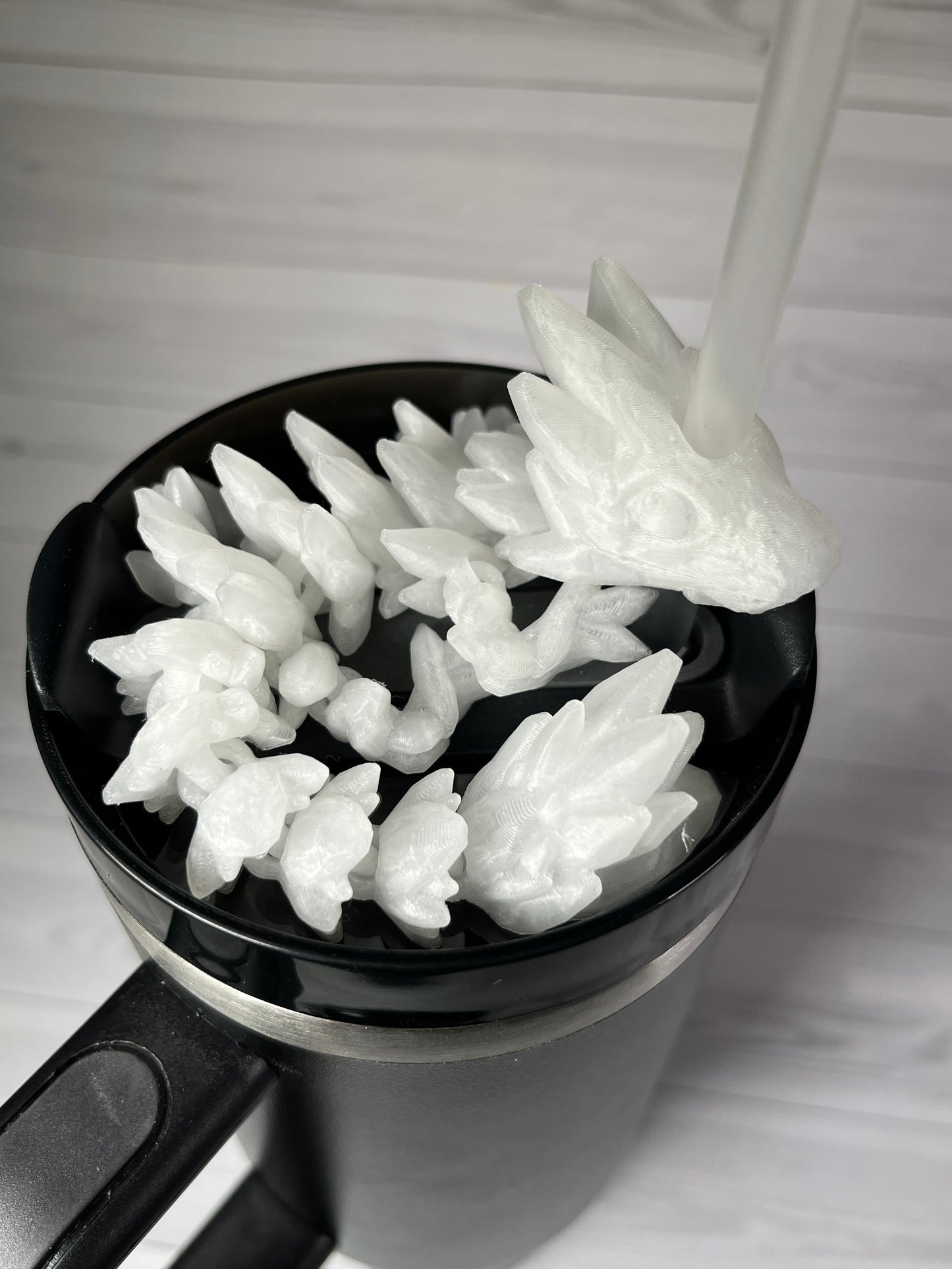 Dragon Straw Buddy- Glow in the dark- Blue